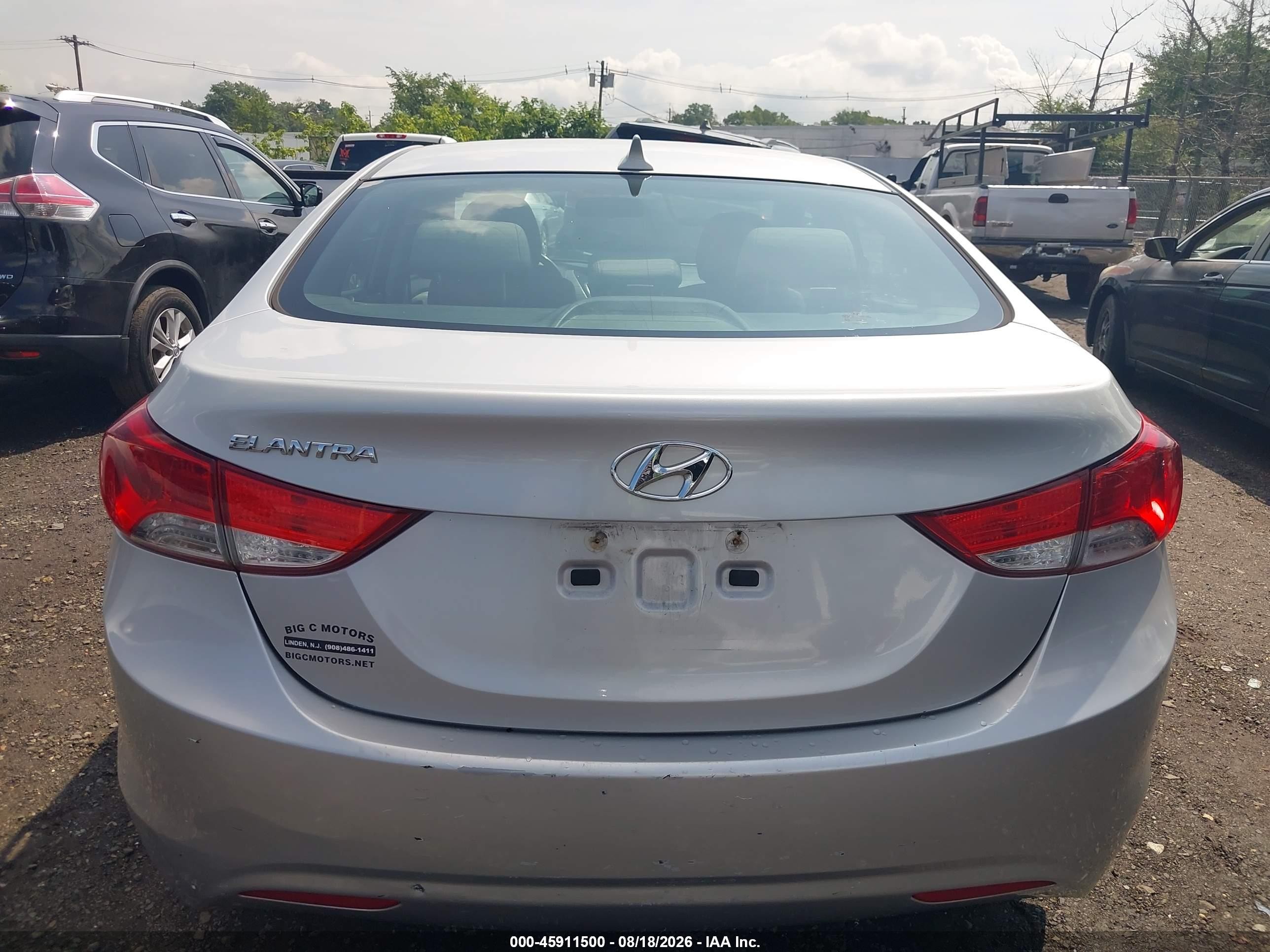 2013 Hyundai Elantra Gls Silver vin: KMHDH4AE5DU660492