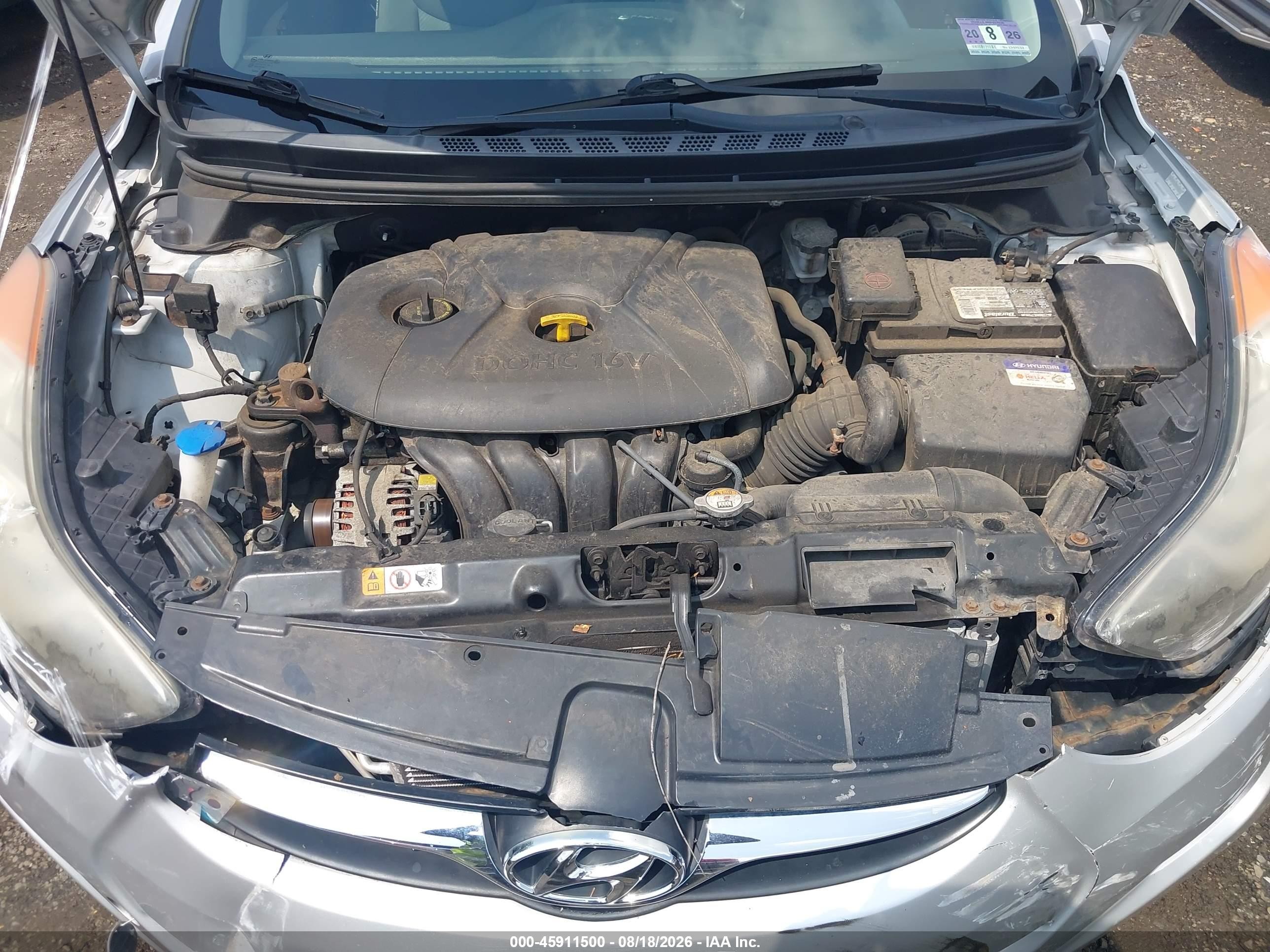 2013 Hyundai Elantra Gls Silver vin: KMHDH4AE5DU660492