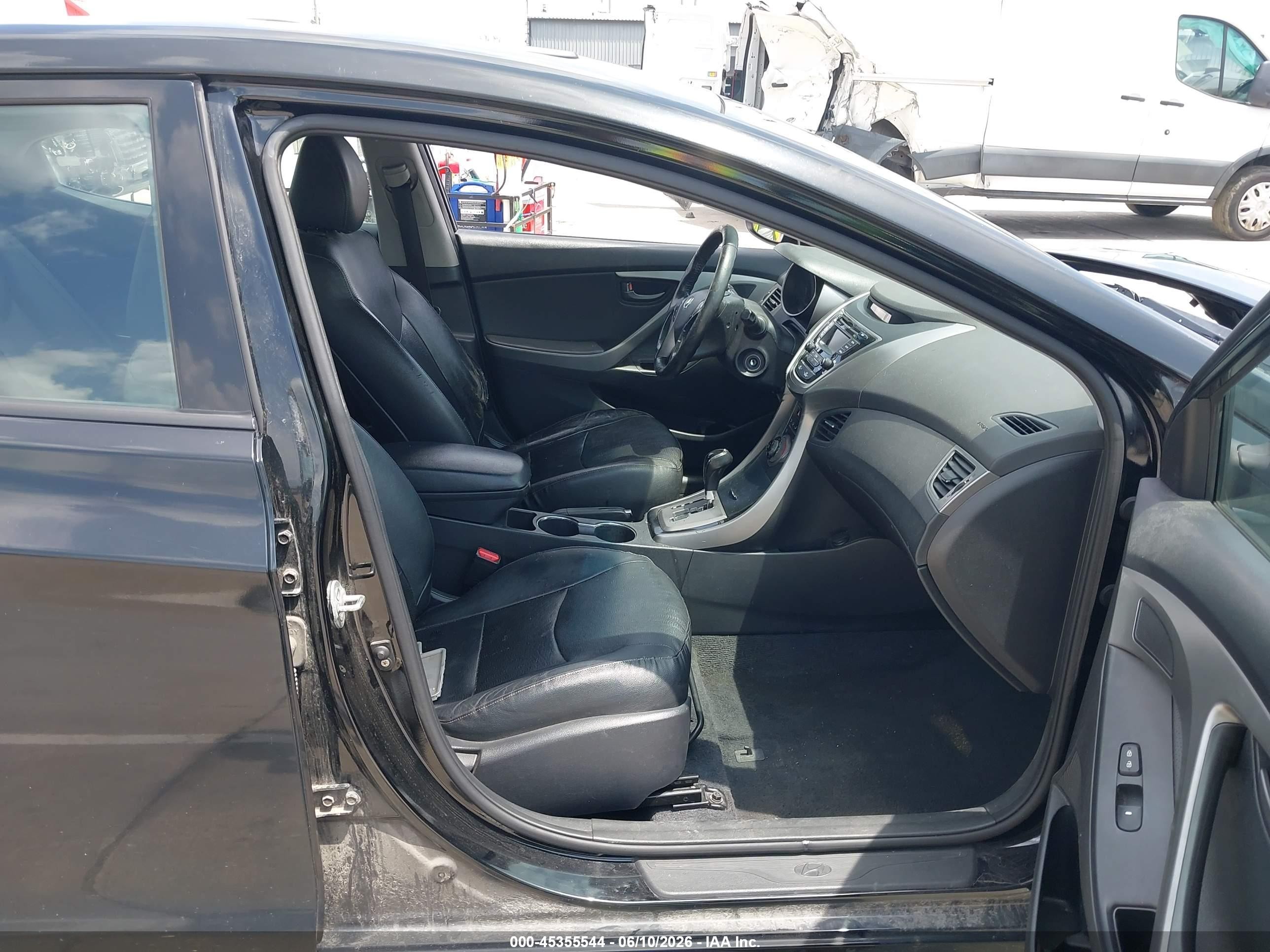 2013 Hyundai Elantra Limited Черный vin: KMHDH4AE5DU661688