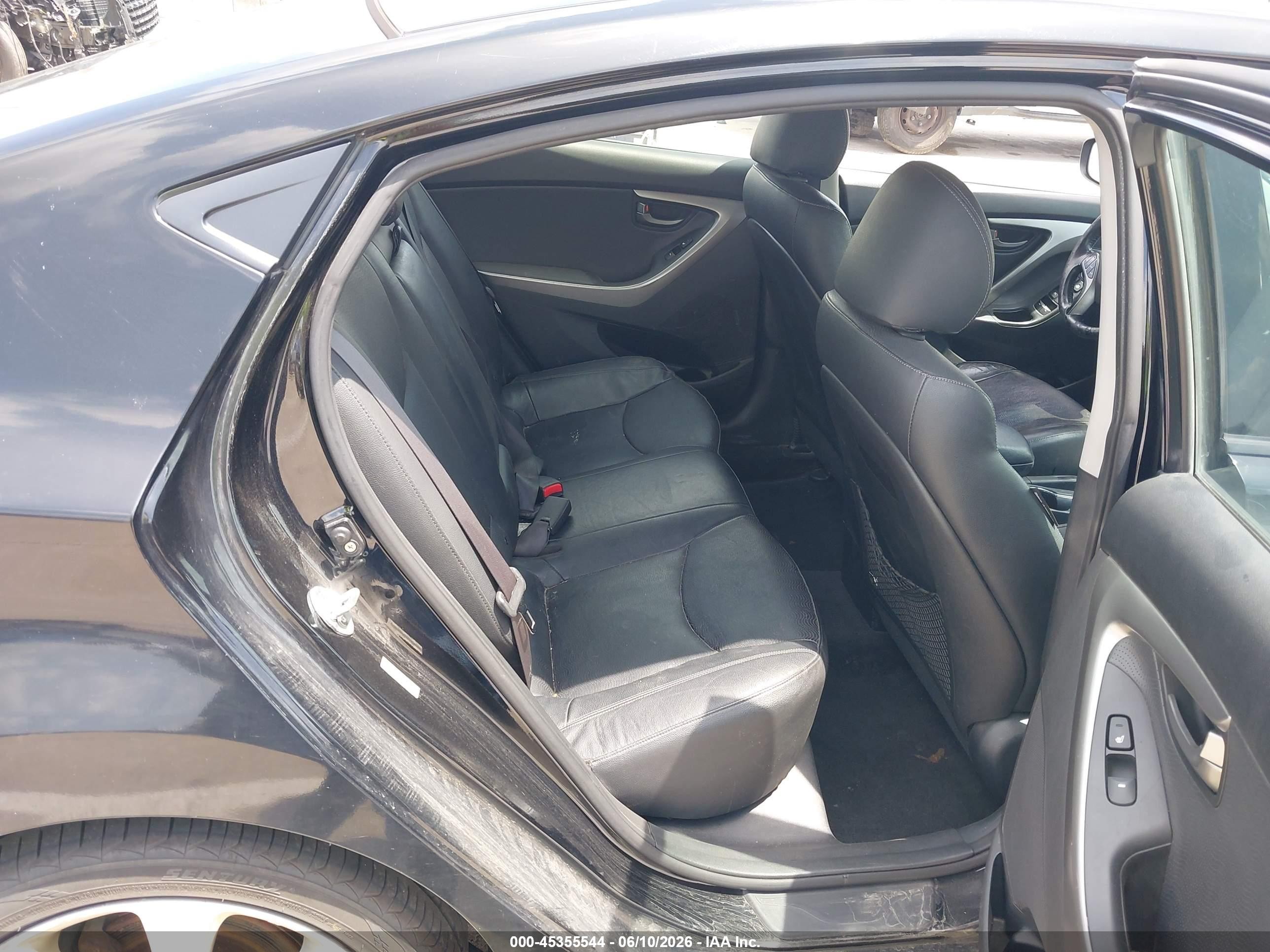 2013 Hyundai Elantra Limited Черный vin: KMHDH4AE5DU661688