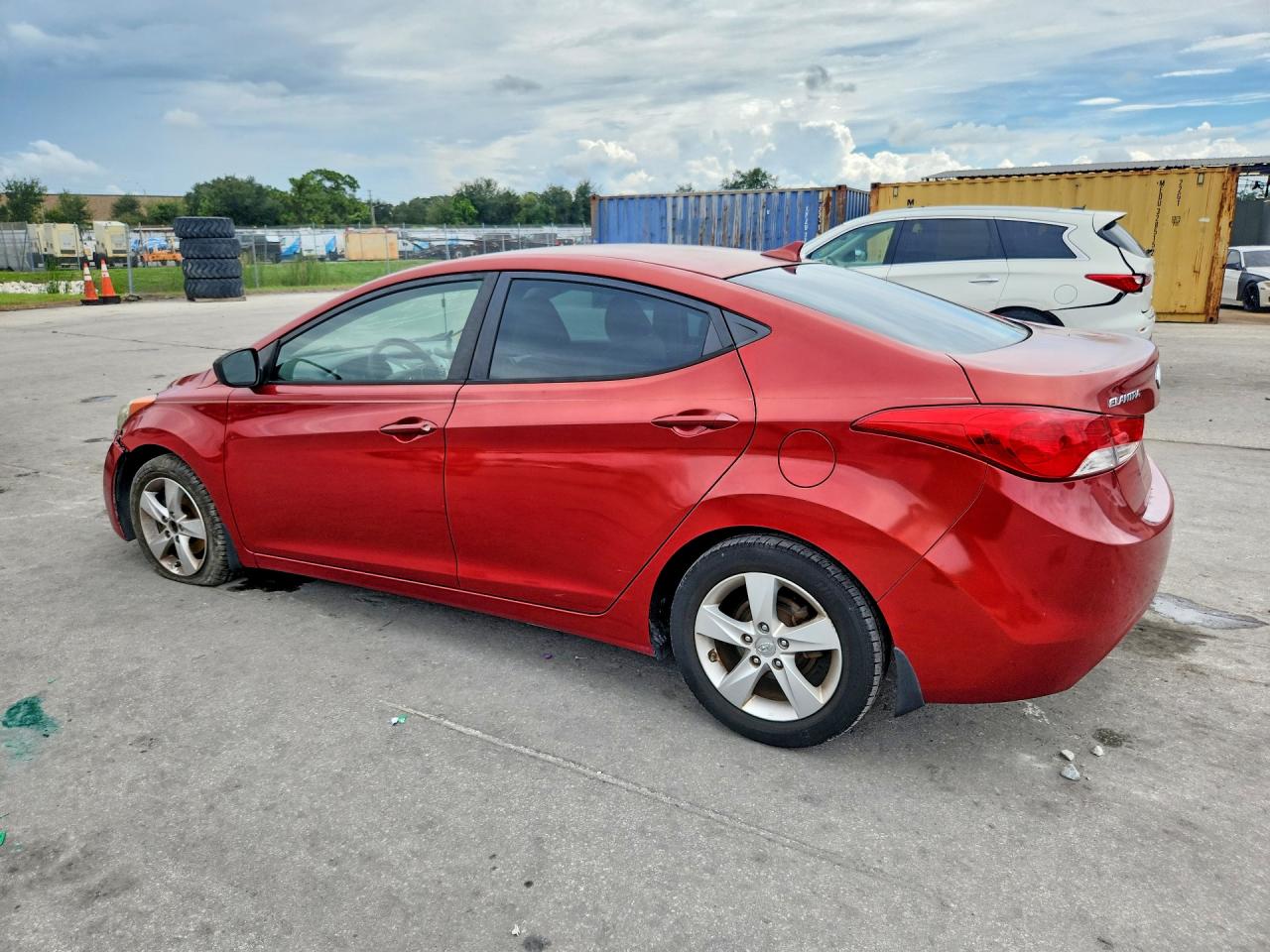 2013 Hyundai Elantra Gls Red vin: KMHDH4AE5DU662954