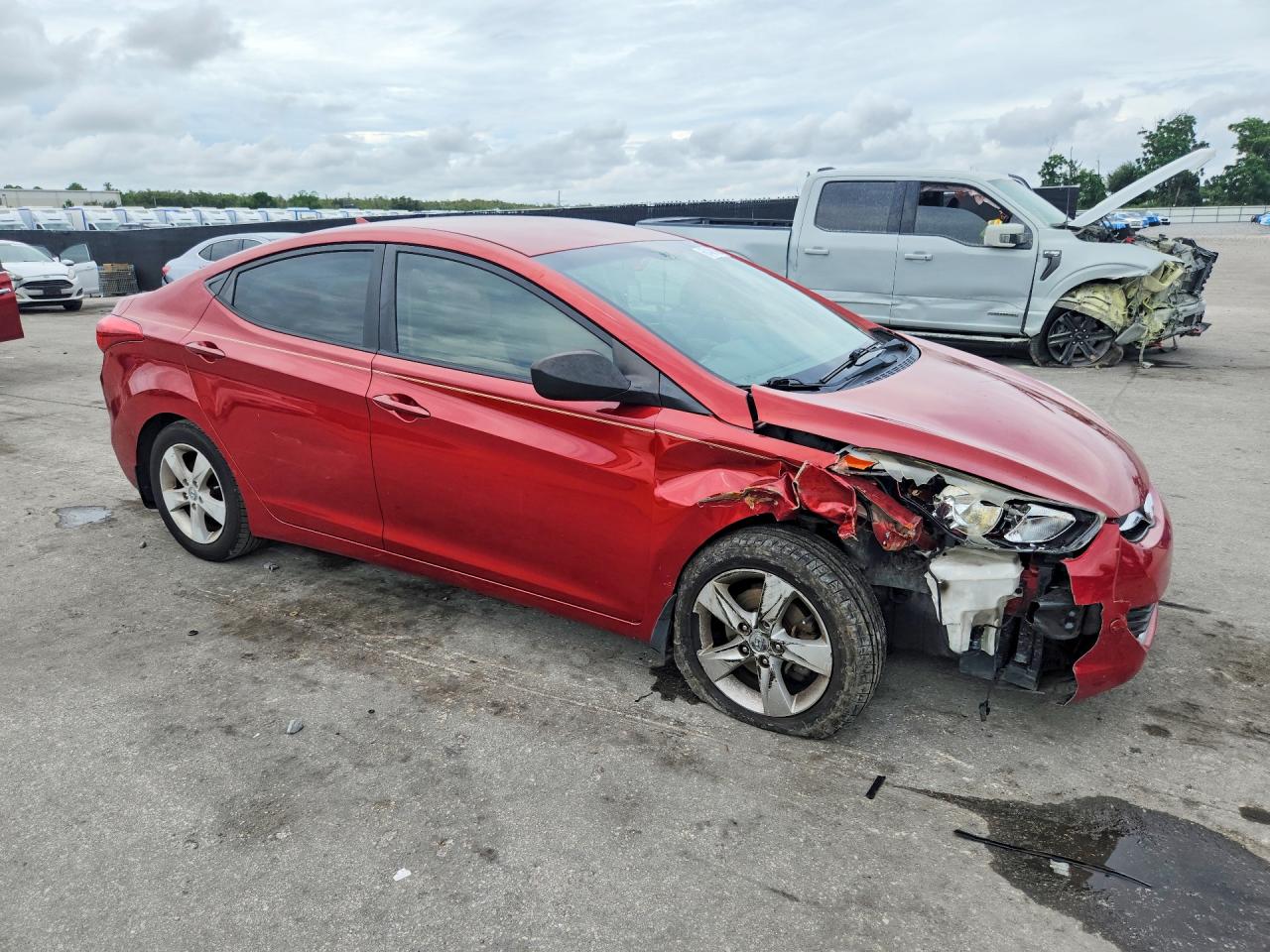 2013 Hyundai Elantra Gls Red vin: KMHDH4AE5DU662954