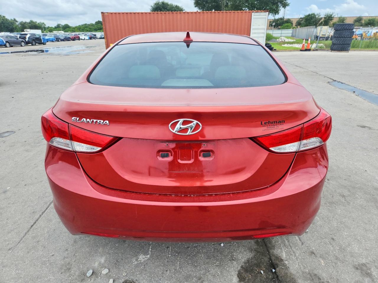 2013 Hyundai Elantra Gls Red vin: KMHDH4AE5DU662954