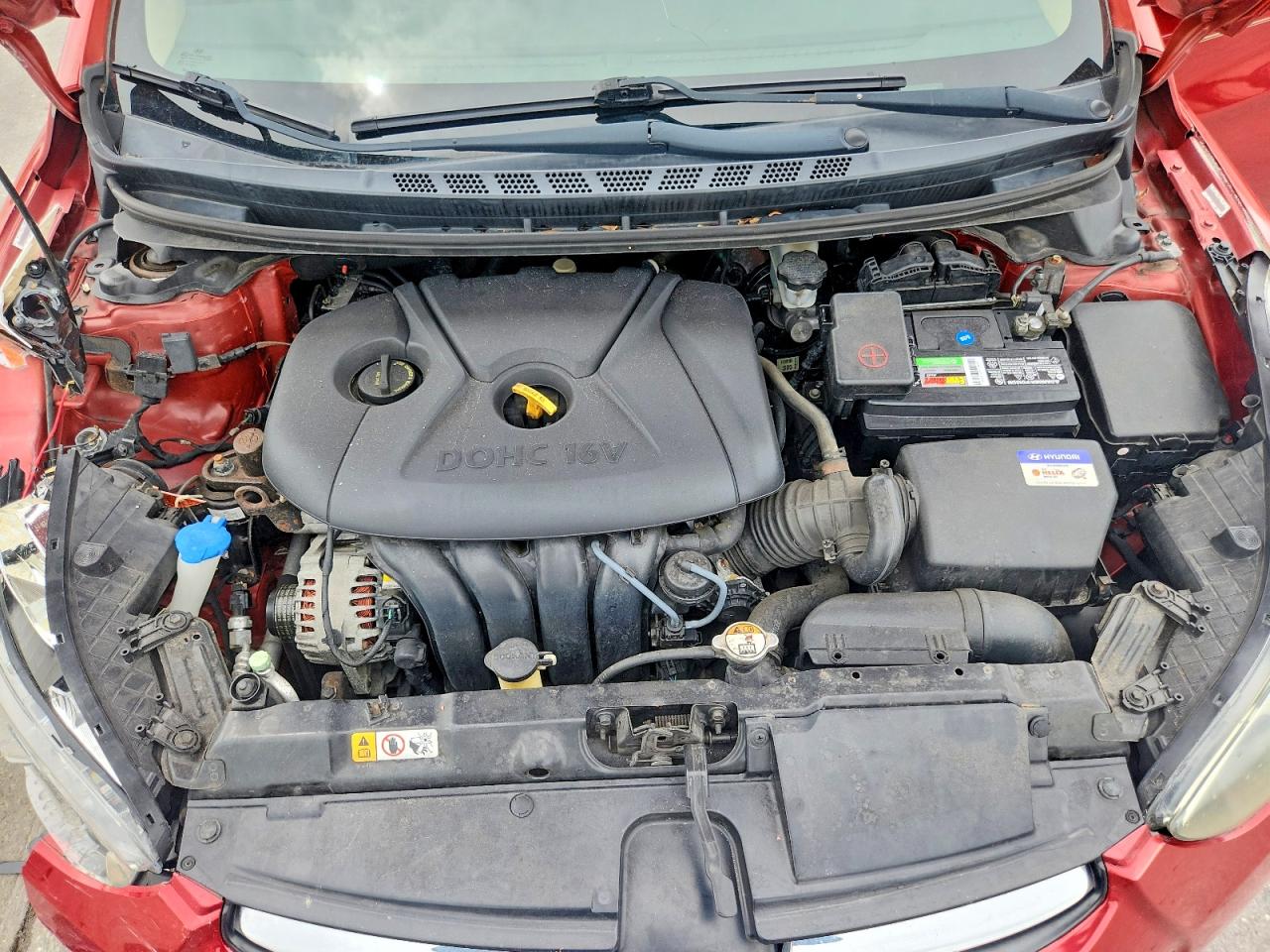 2013 Hyundai Elantra Gls Red vin: KMHDH4AE5DU662954
