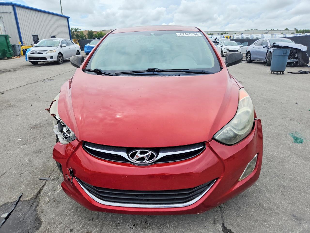 2013 Hyundai Elantra Gls Red vin: KMHDH4AE5DU662954