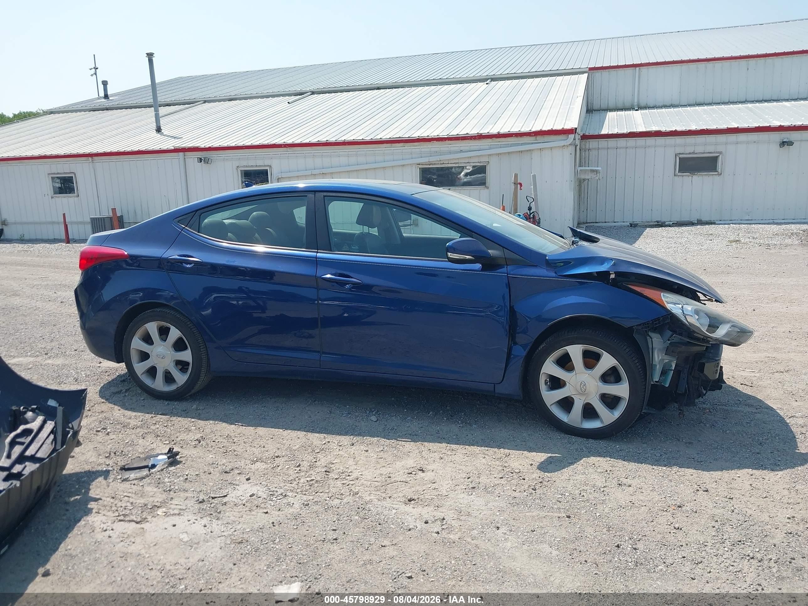 2013 Hyundai Elantra Limited Blue vin: KMHDH4AE5DU676255