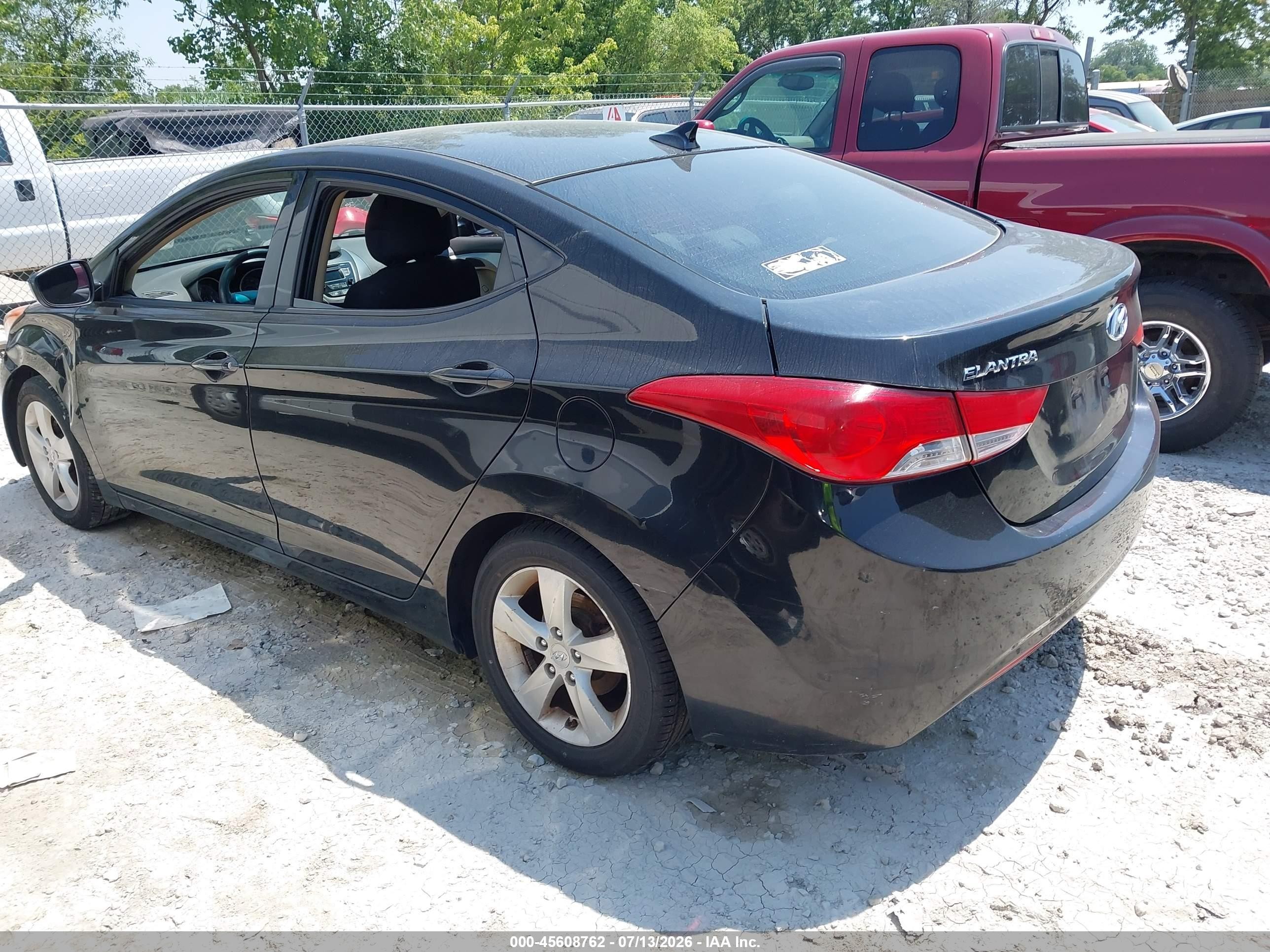 2013 Hyundai Elantra Gls Черный vin: KMHDH4AE5DU681830