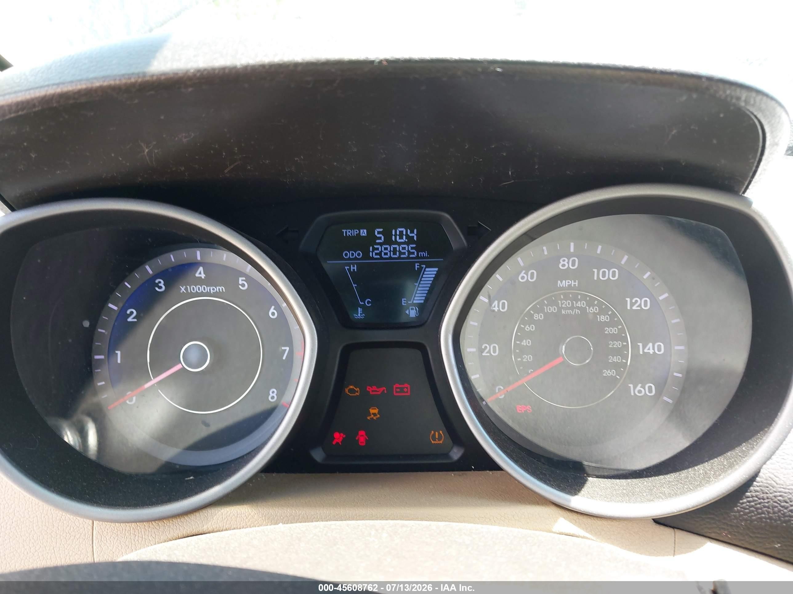 2013 Hyundai Elantra Gls Черный vin: KMHDH4AE5DU681830