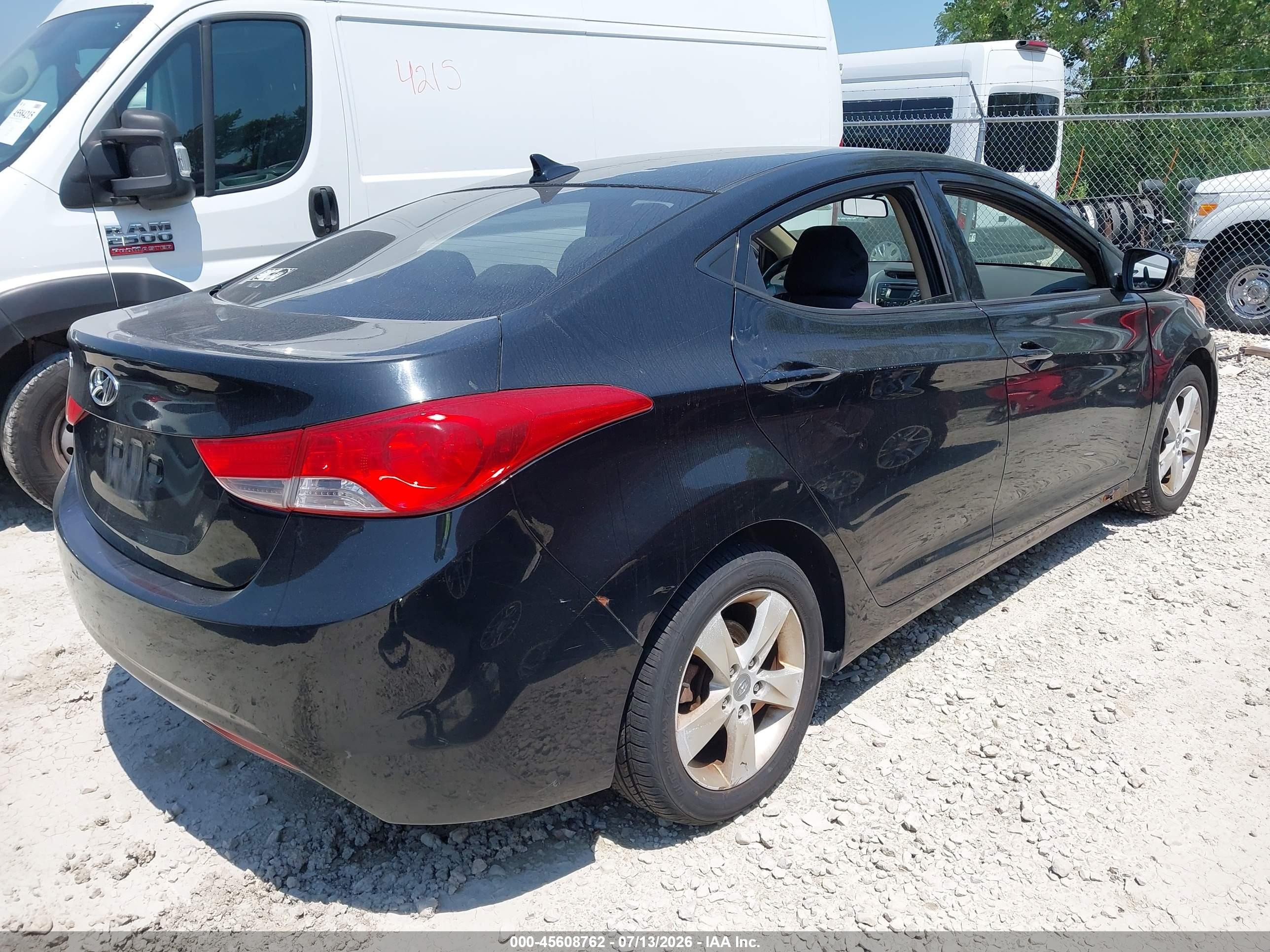 2013 Hyundai Elantra Gls Черный vin: KMHDH4AE5DU681830