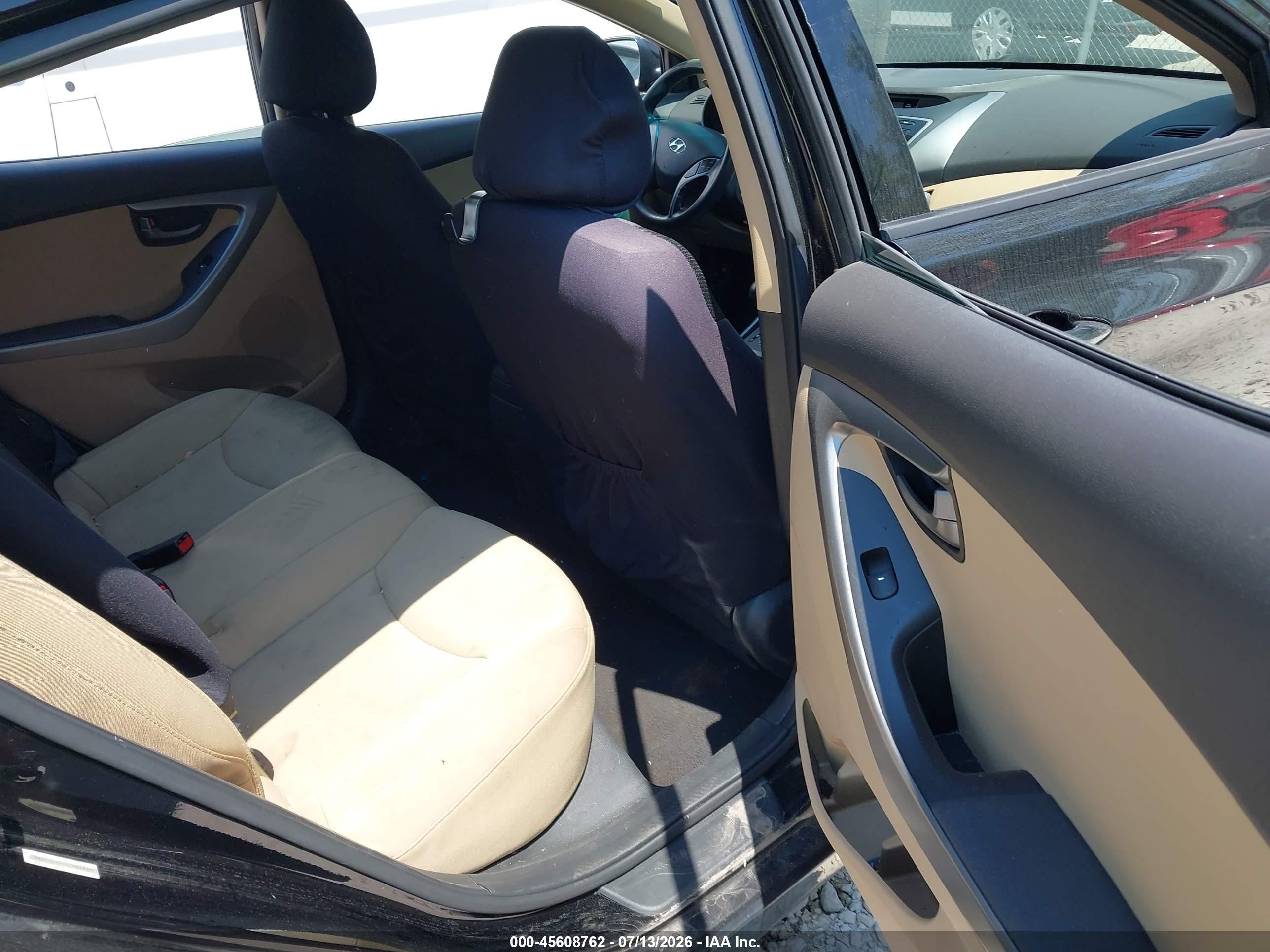 2013 Hyundai Elantra Gls Черный vin: KMHDH4AE5DU681830