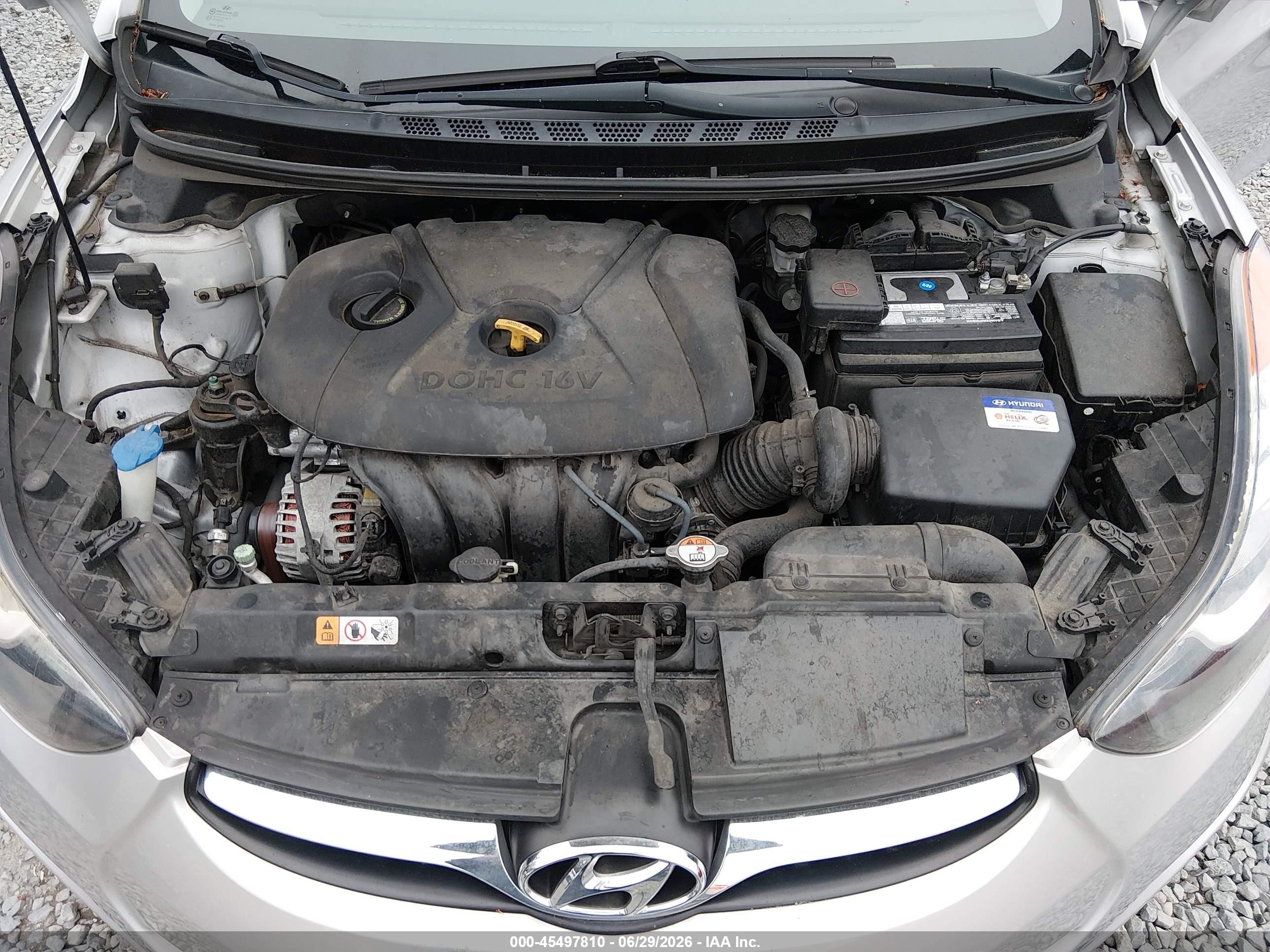 2013 Hyundai Elantra Gls Silver vin: KMHDH4AE5DU712218