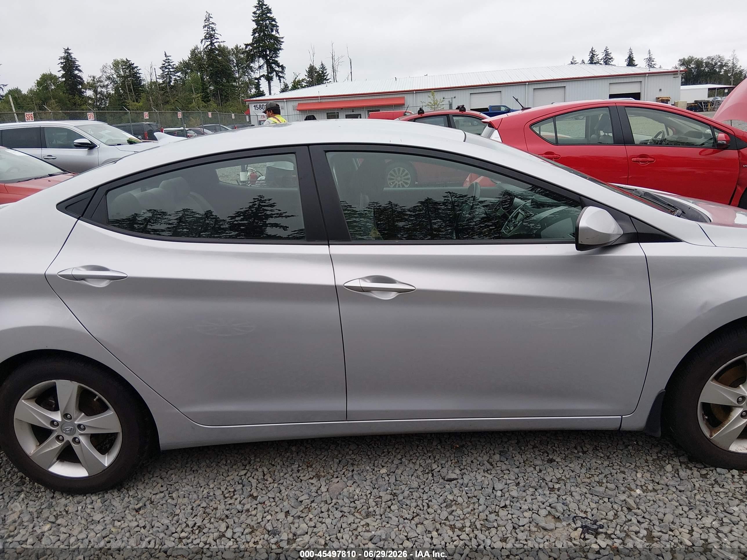 2013 Hyundai Elantra Gls Silver vin: KMHDH4AE5DU712218