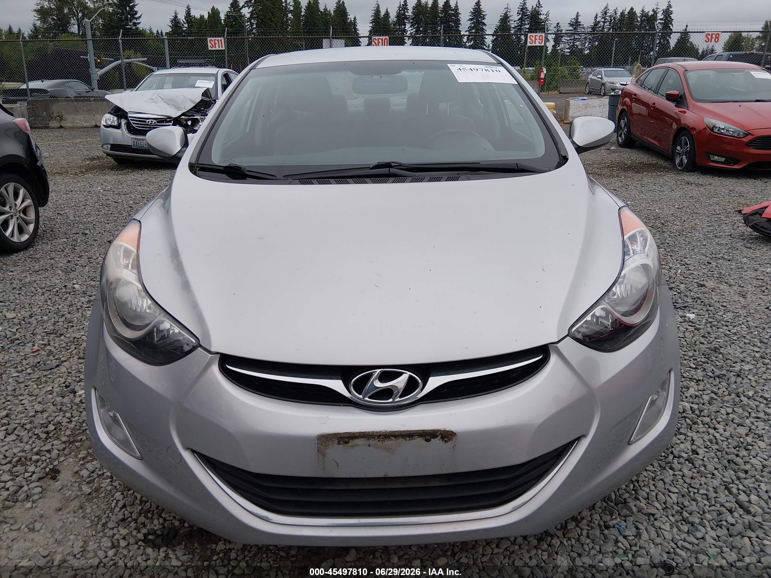 2013 Hyundai Elantra Gls Silver vin: KMHDH4AE5DU712218