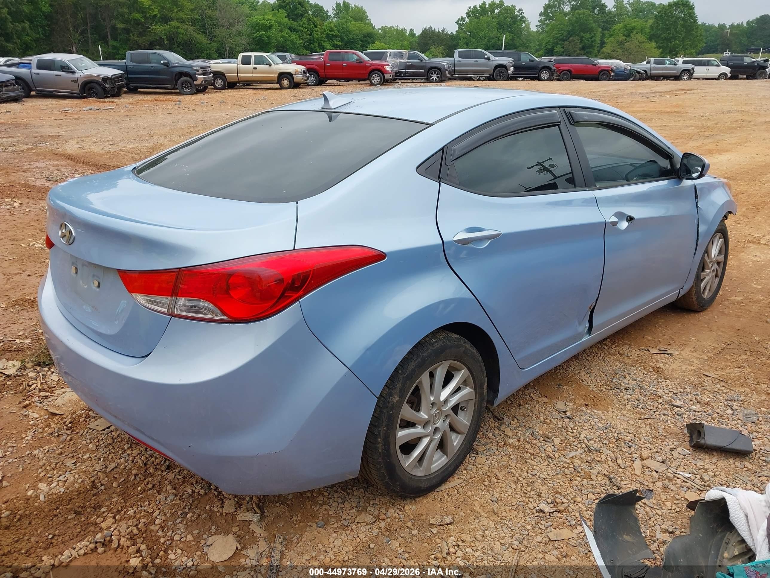 2013 Hyundai Elantra Gls Light Blue vin: KMHDH4AE5DU713935