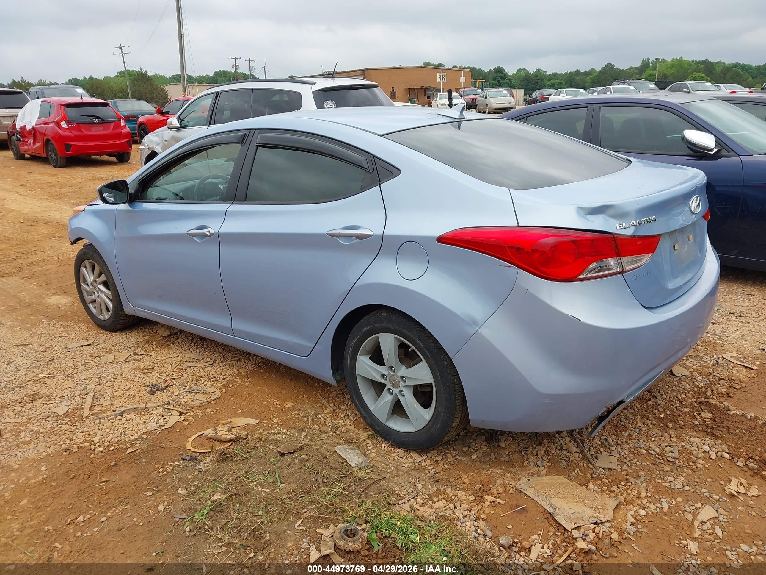 2013 Hyundai Elantra Gls Light Blue vin: KMHDH4AE5DU713935