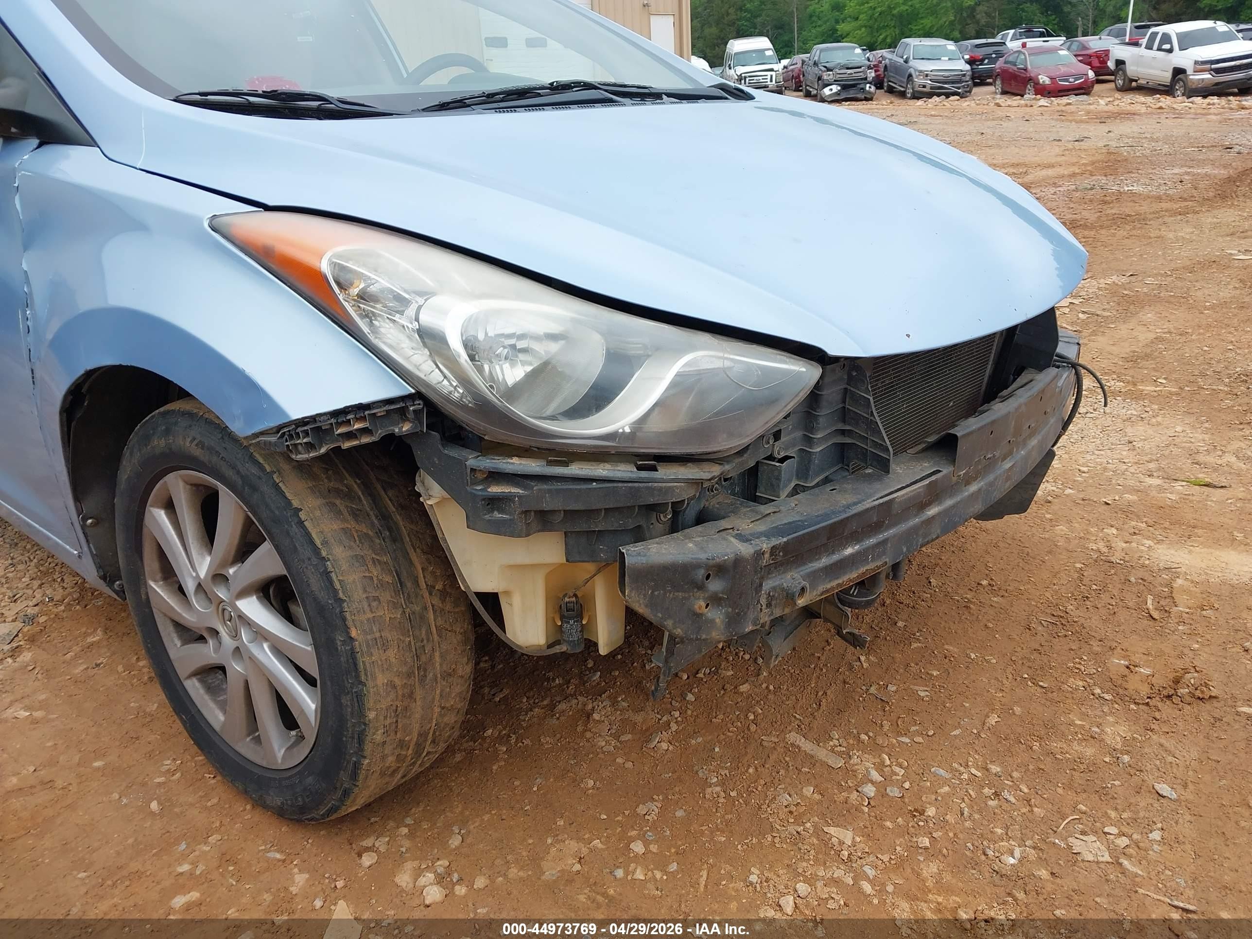 2013 Hyundai Elantra Gls Light Blue vin: KMHDH4AE5DU713935