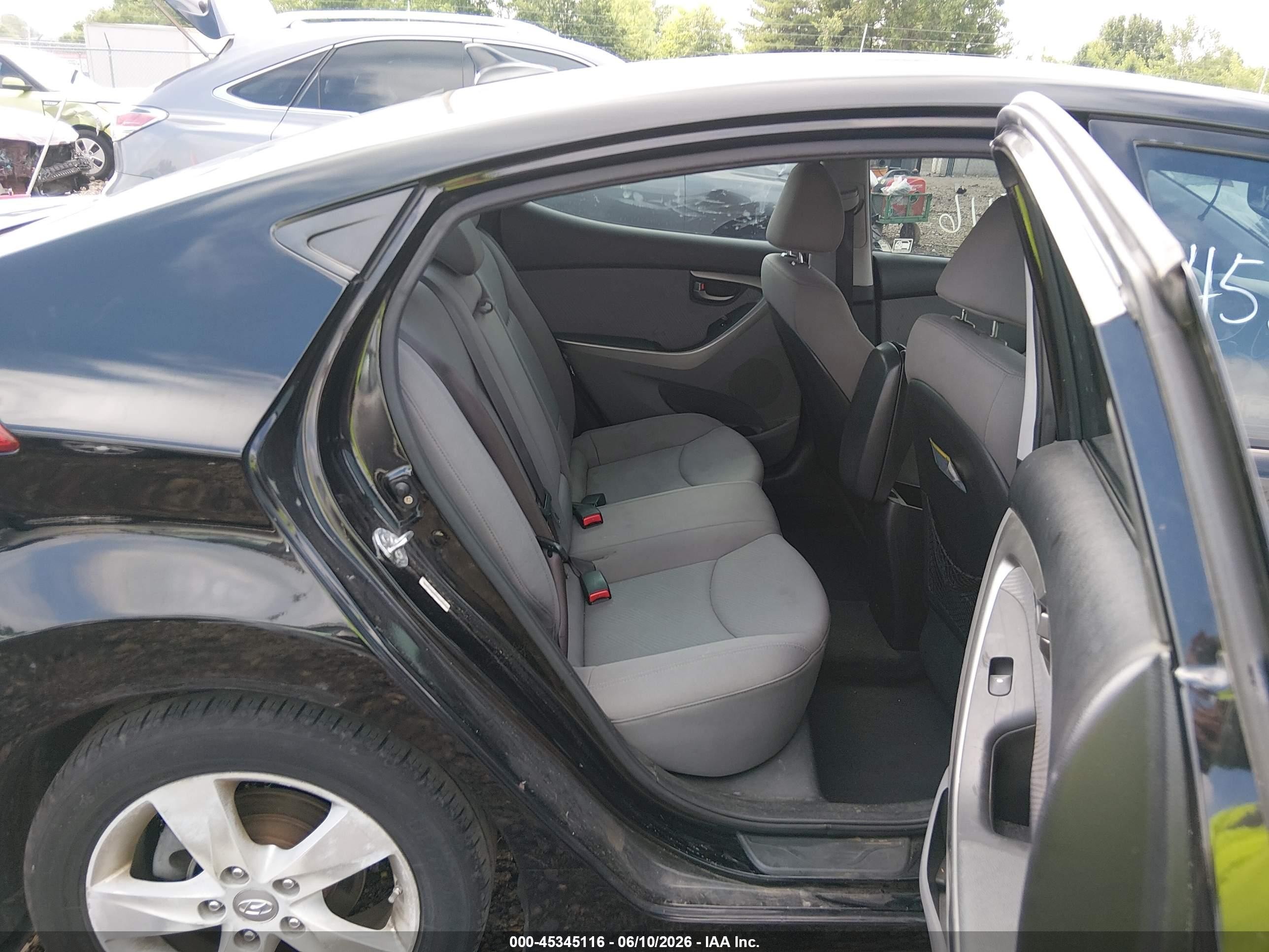 2013 Hyundai Elantra Gls Black vin: KMHDH4AE5DU716561