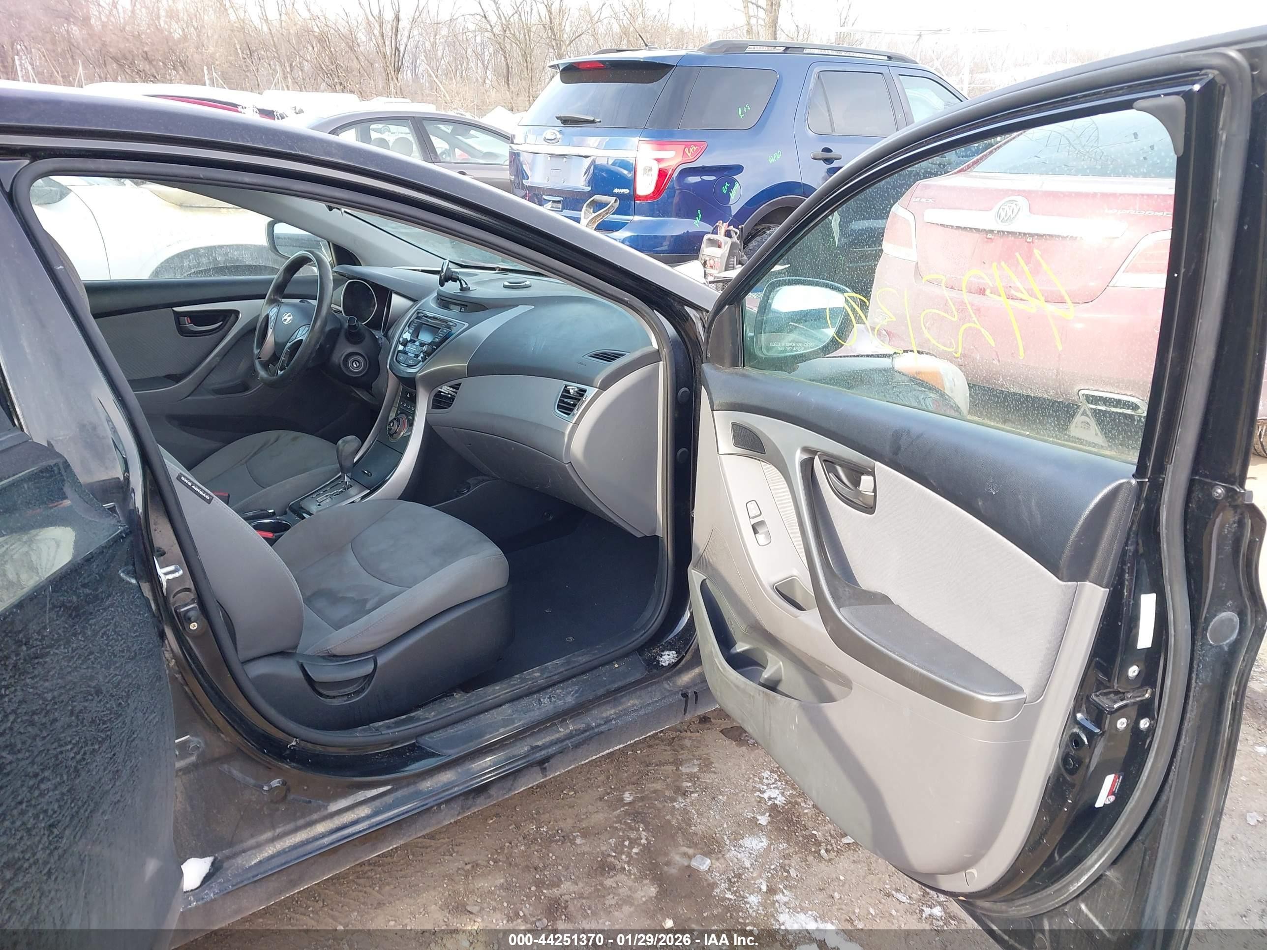 2013 Hyundai Elantra Gls Black vin: KMHDH4AE5DU719329
