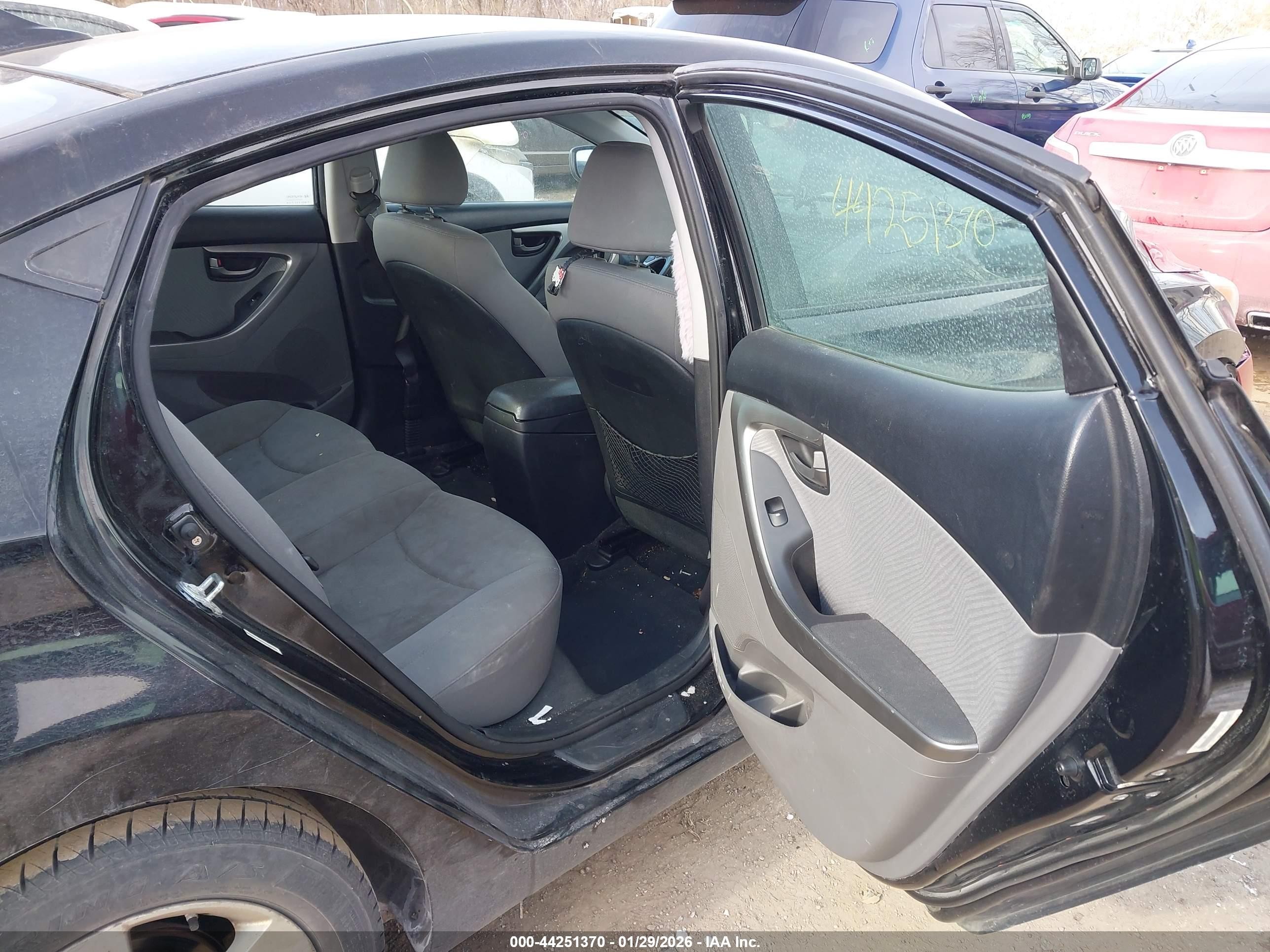 2013 Hyundai Elantra Gls Black vin: KMHDH4AE5DU719329