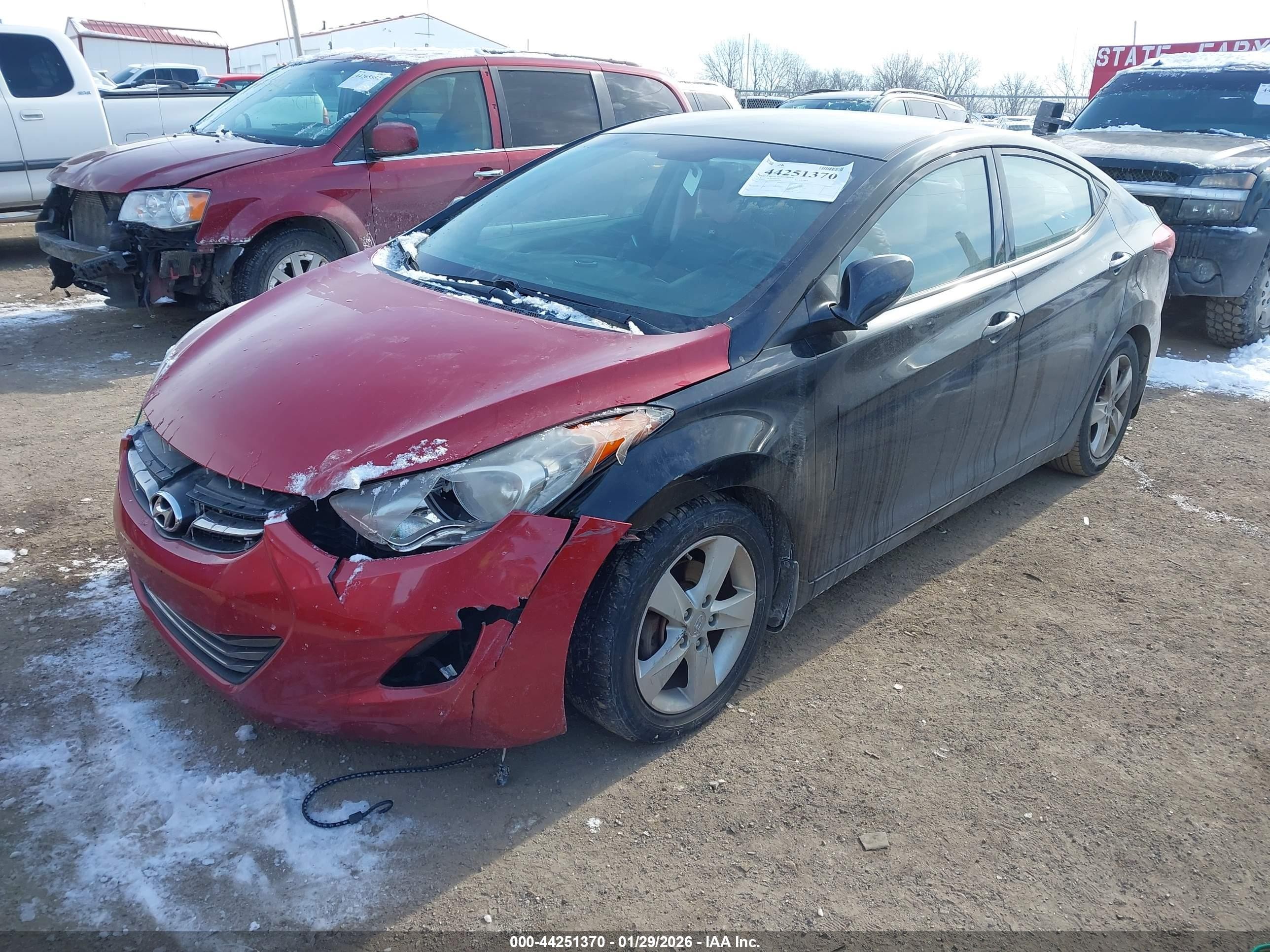 2013 Hyundai Elantra Gls Black vin: KMHDH4AE5DU719329