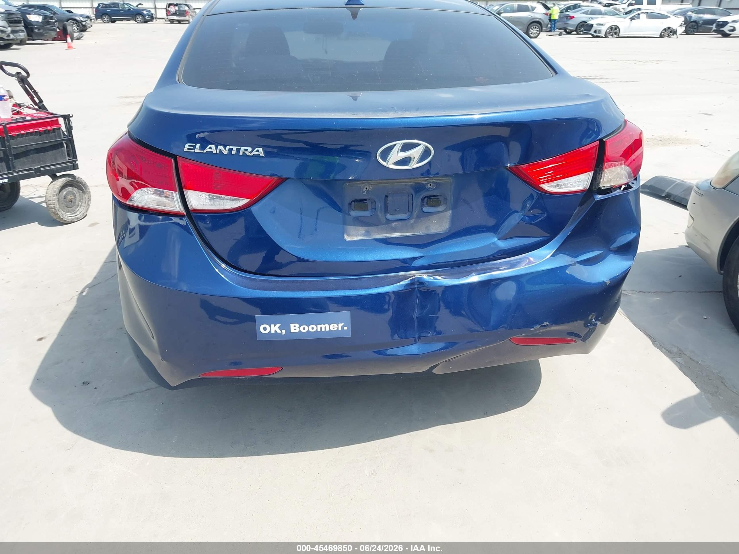 2013 Hyundai Elantra Gls Blue vin: KMHDH4AE5DU748667