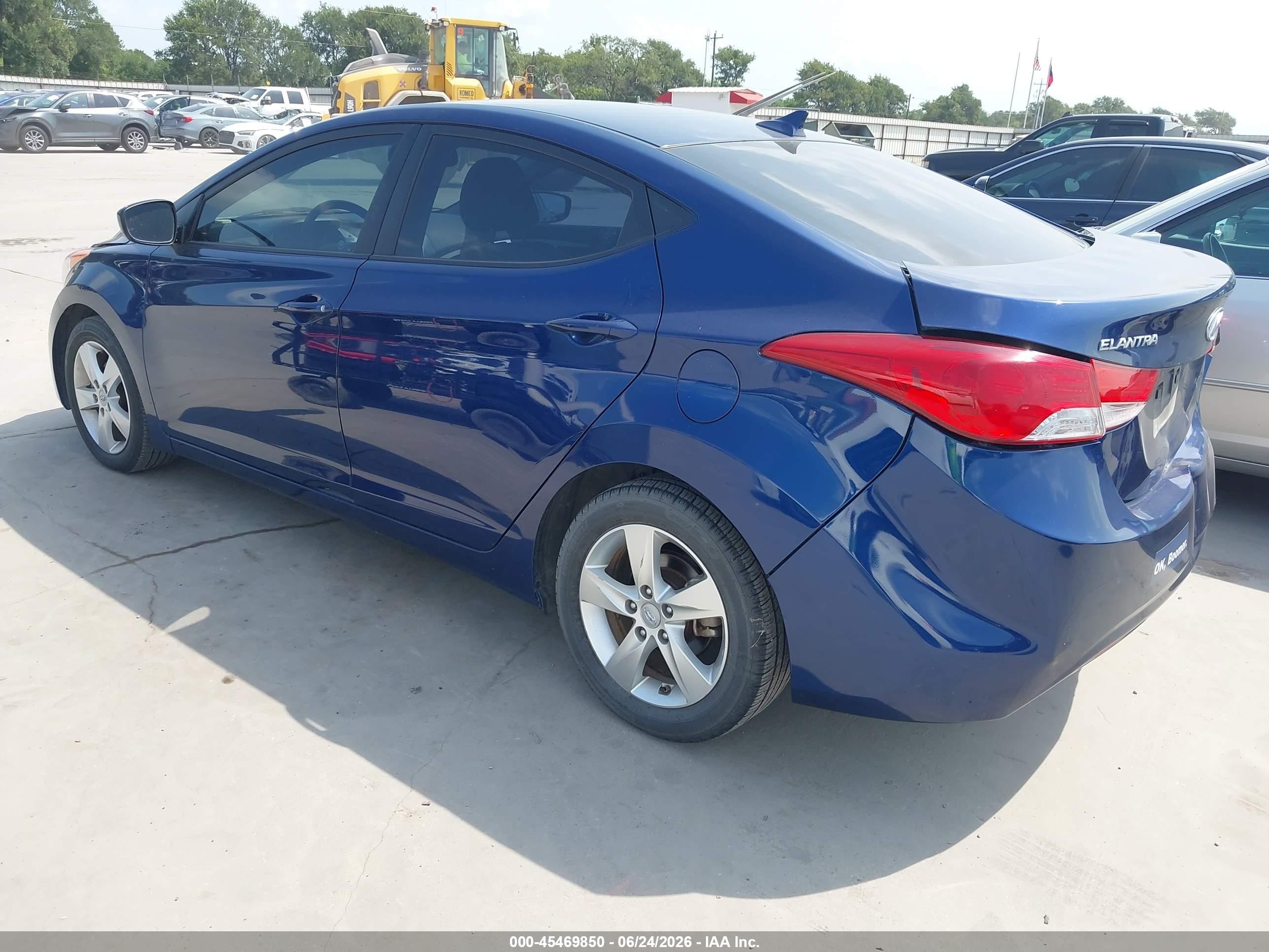 2013 Hyundai Elantra Gls Blue vin: KMHDH4AE5DU748667