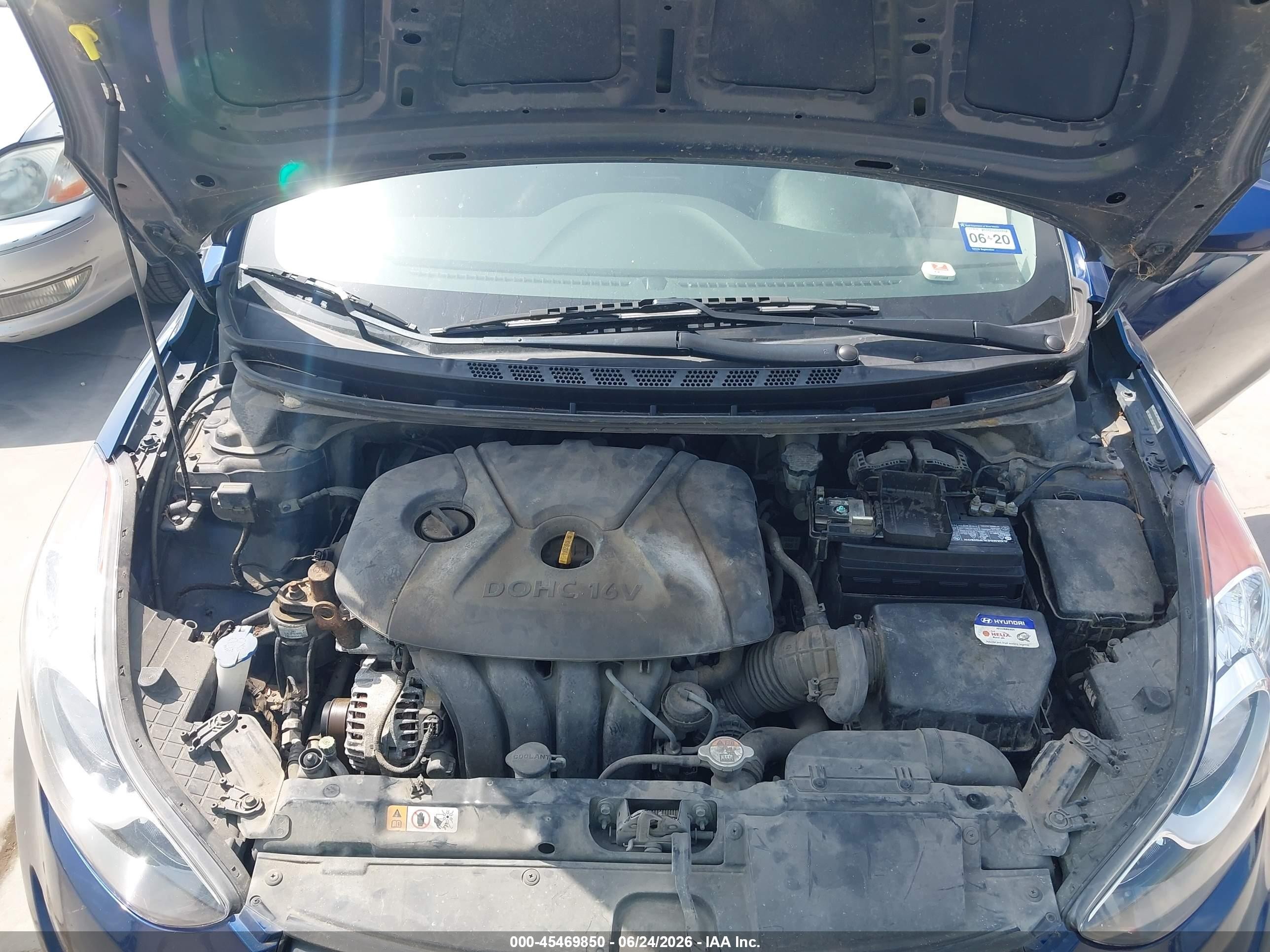 2013 Hyundai Elantra Gls Blue vin: KMHDH4AE5DU748667