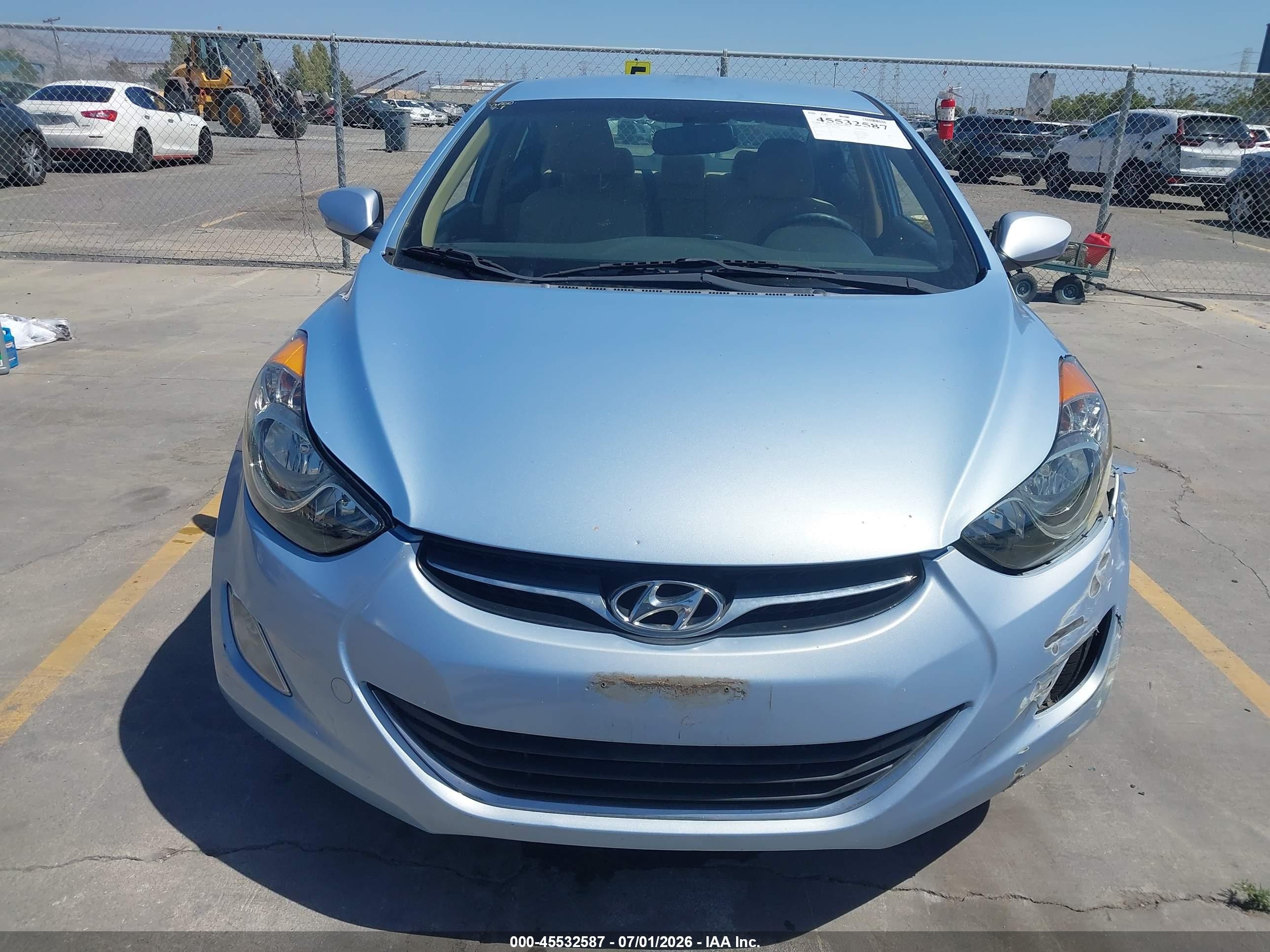 2013 Hyundai Elantra Gls Blue vin: KMHDH4AE5DU754405