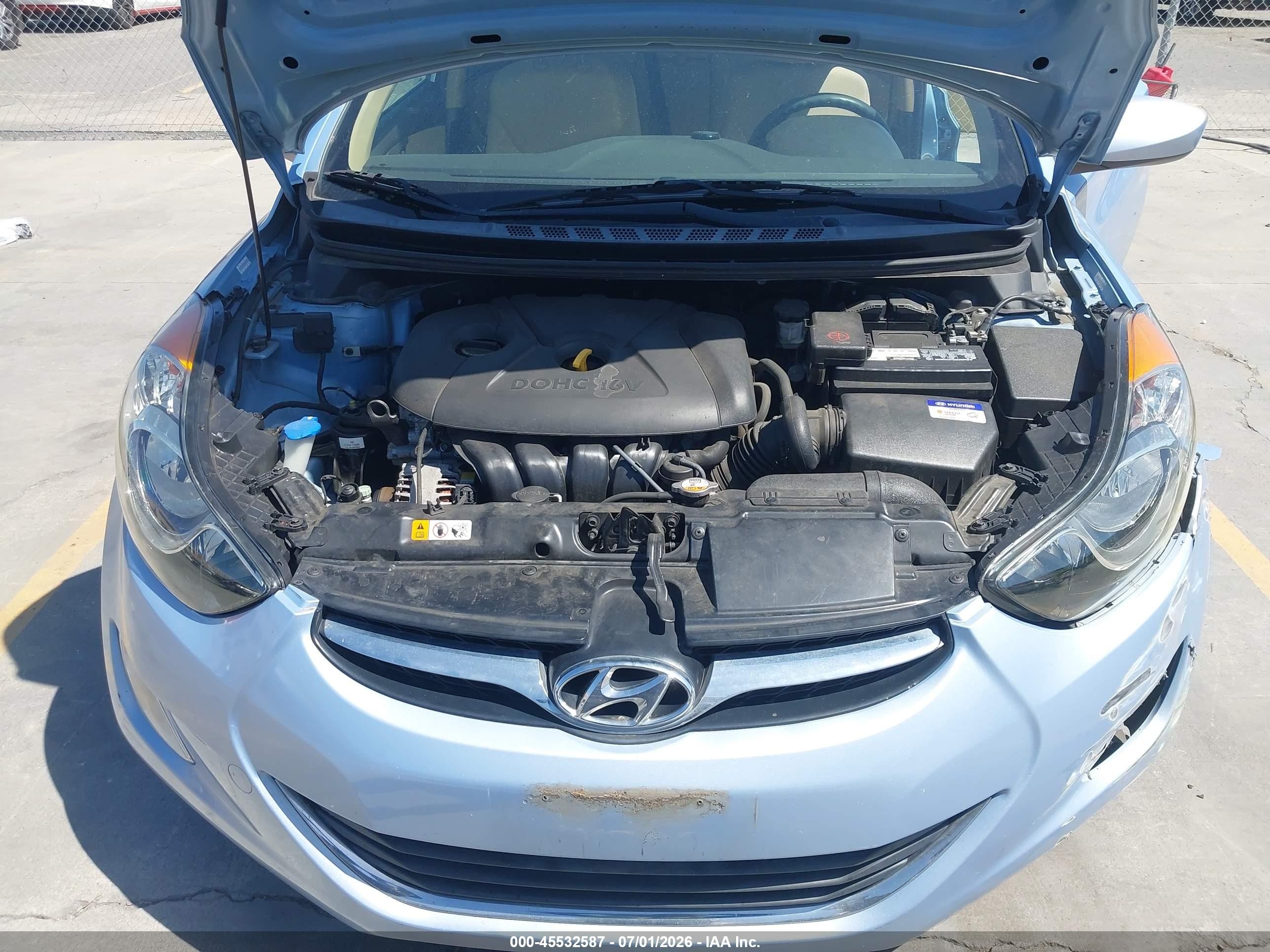 2013 Hyundai Elantra Gls Blue vin: KMHDH4AE5DU754405