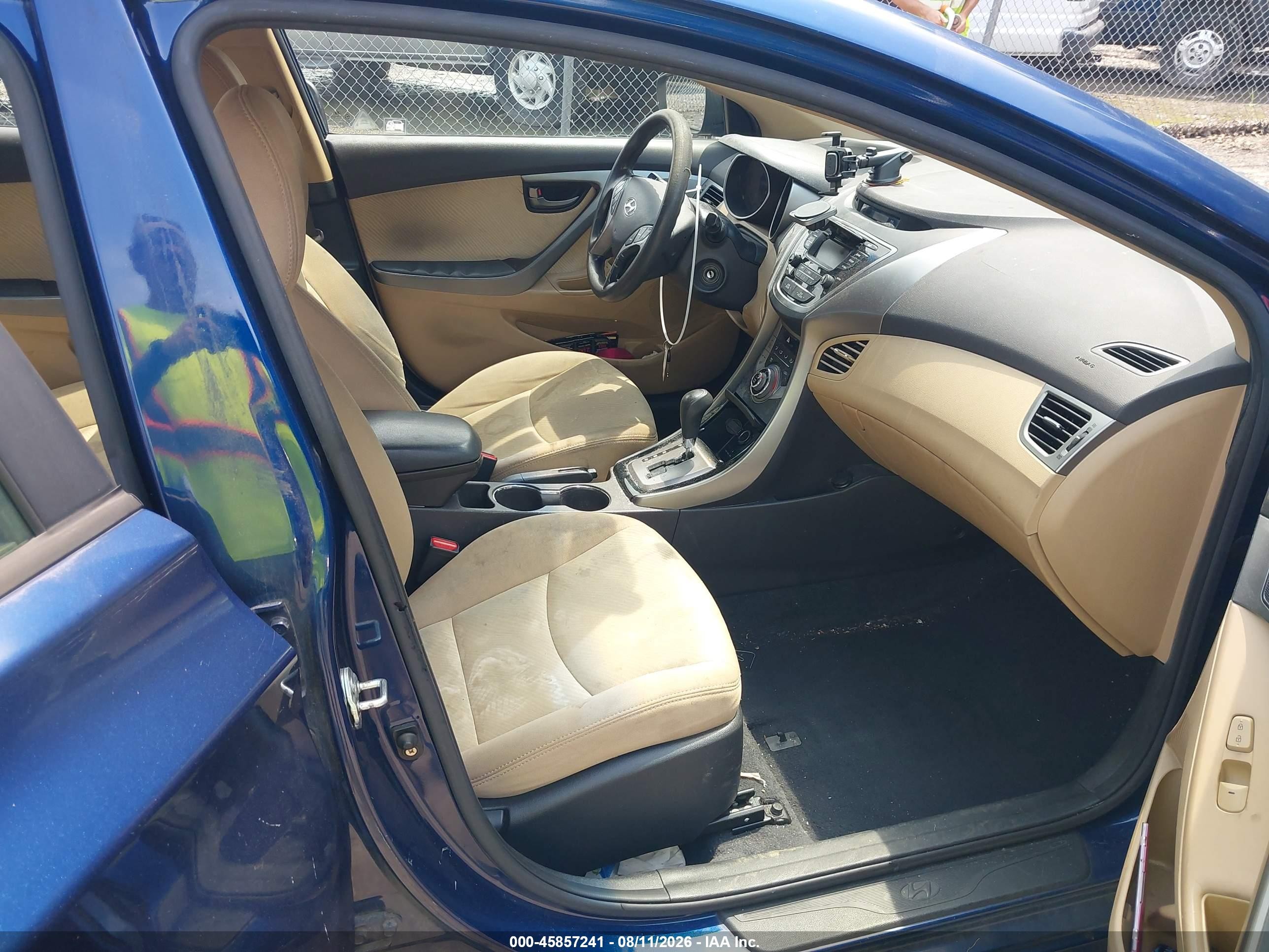 2013 Hyundai Elantra Gls Blue vin: KMHDH4AE5DU778039