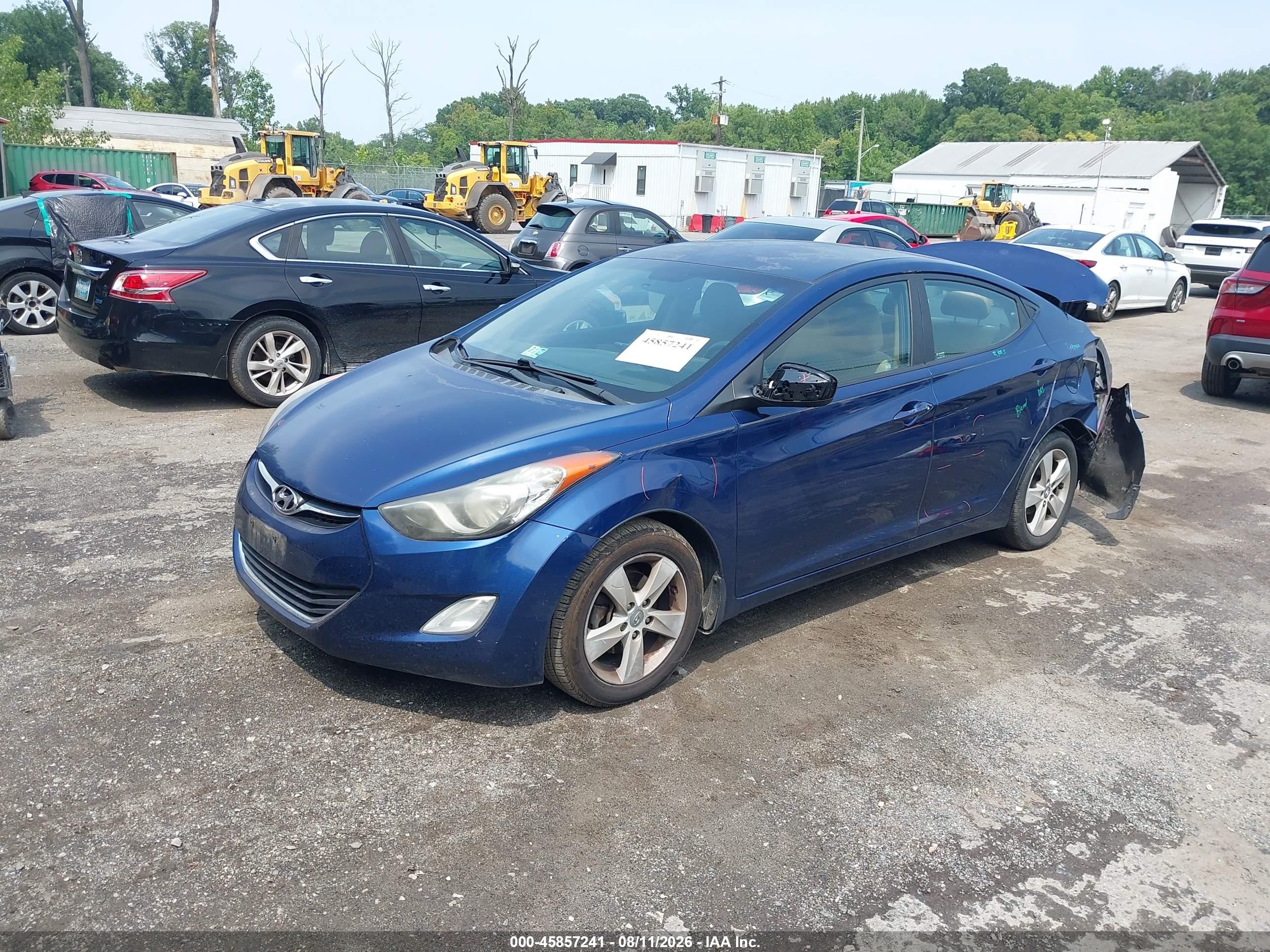 2013 Hyundai Elantra Gls Blue vin: KMHDH4AE5DU778039