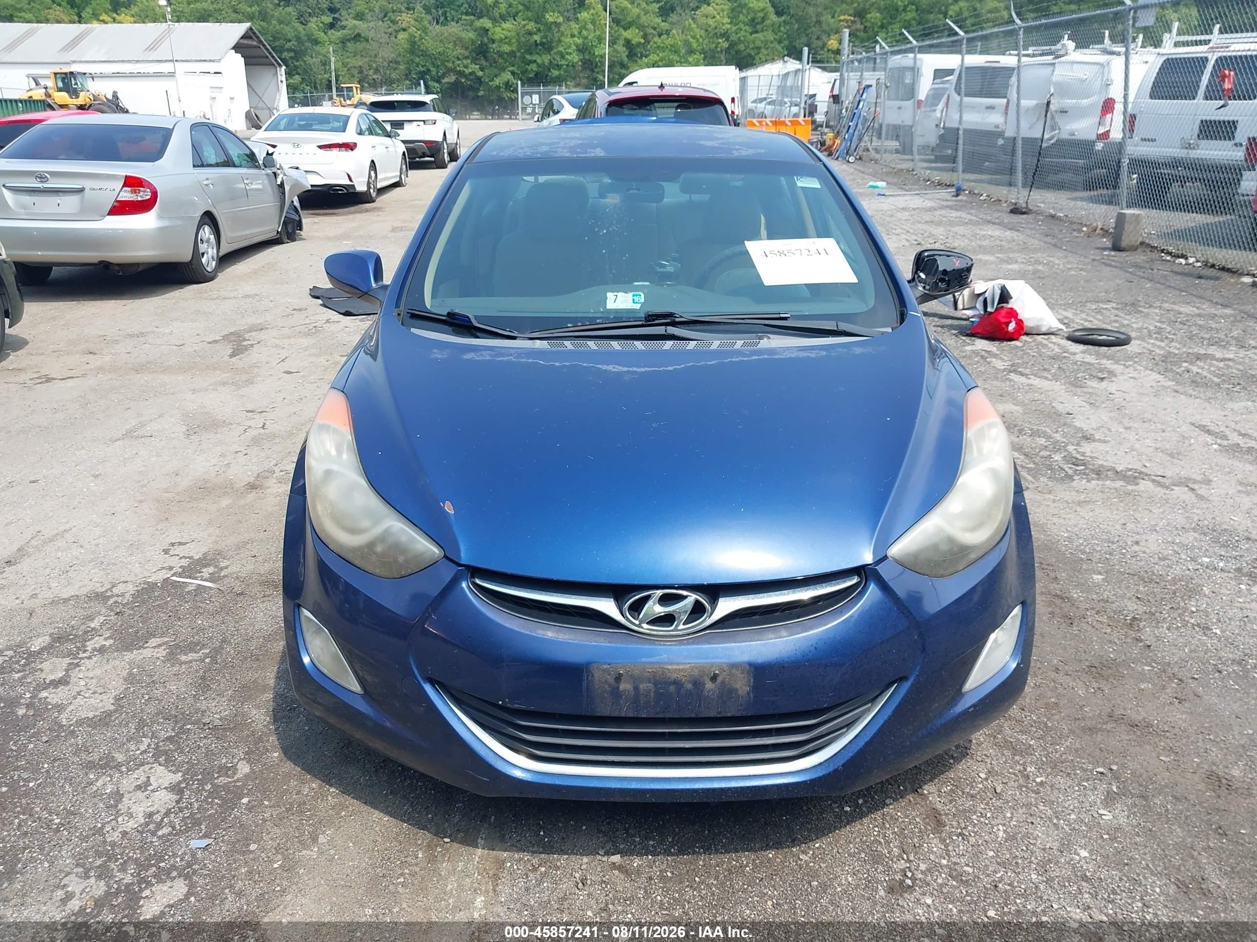 2013 Hyundai Elantra Gls Blue vin: KMHDH4AE5DU778039