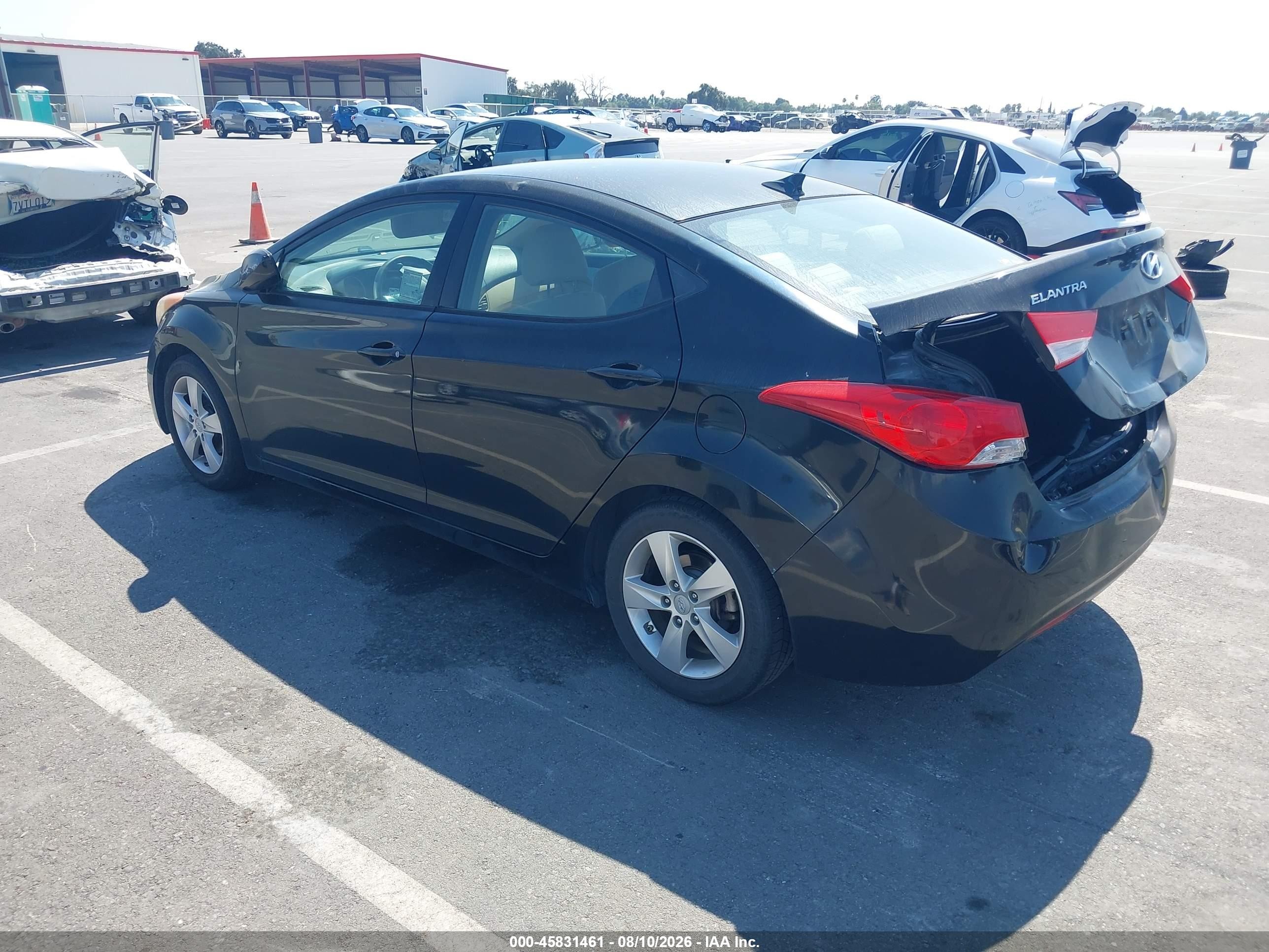 2013 Hyundai Elantra Gls Black vin: KMHDH4AE5DU778350
