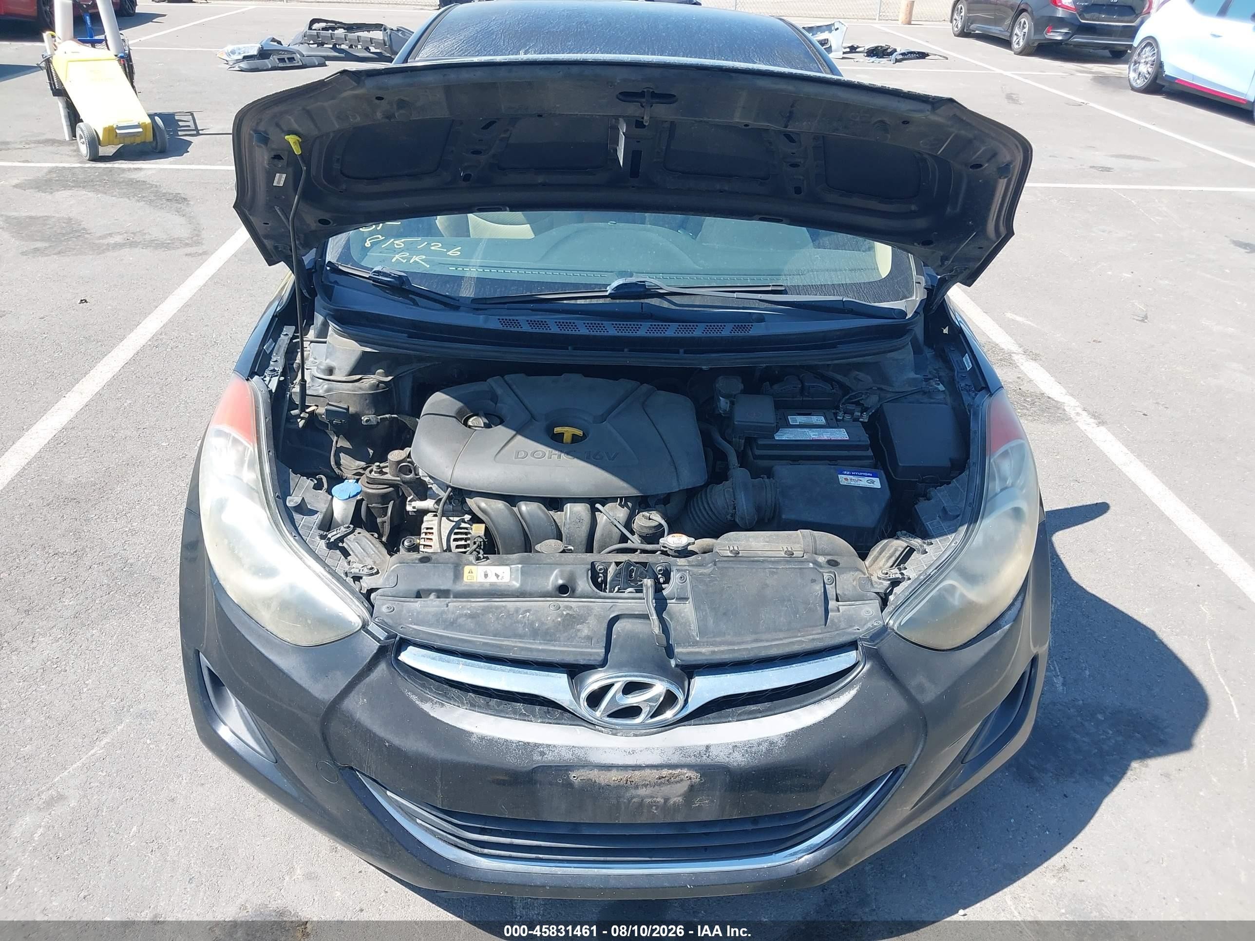2013 Hyundai Elantra Gls Black vin: KMHDH4AE5DU778350