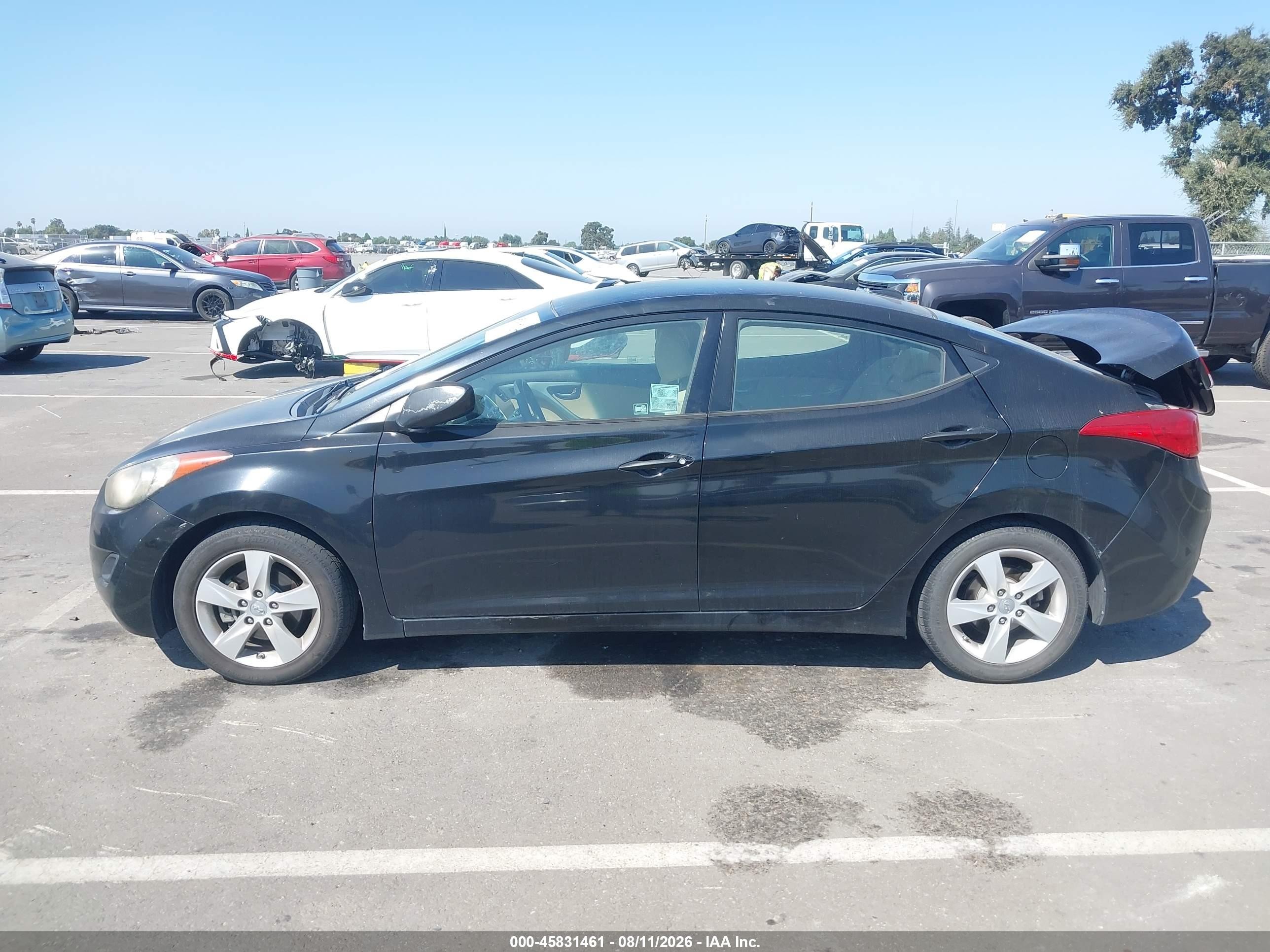 2013 Hyundai Elantra Gls Black vin: KMHDH4AE5DU778350