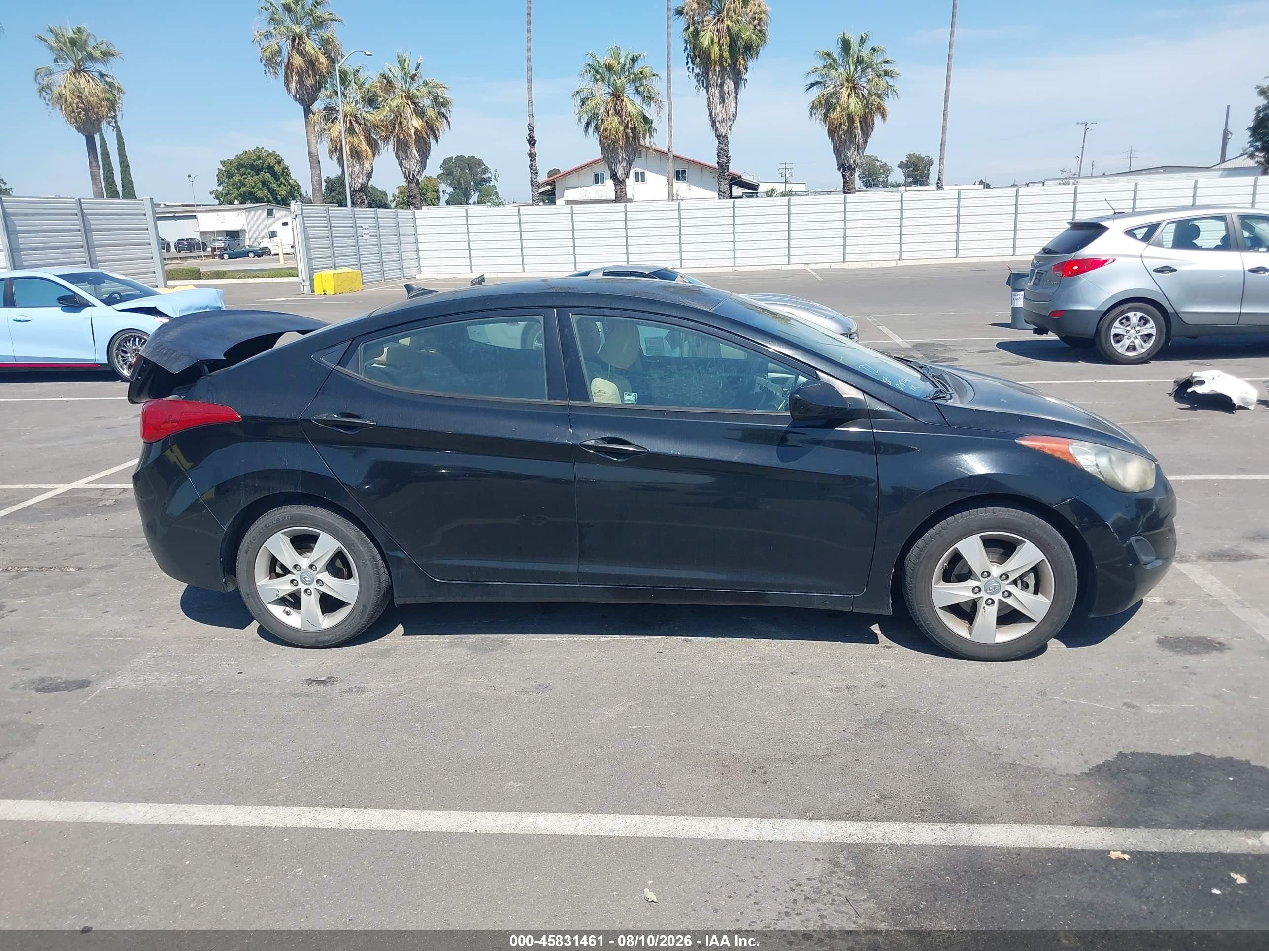 2013 Hyundai Elantra Gls Black vin: KMHDH4AE5DU778350