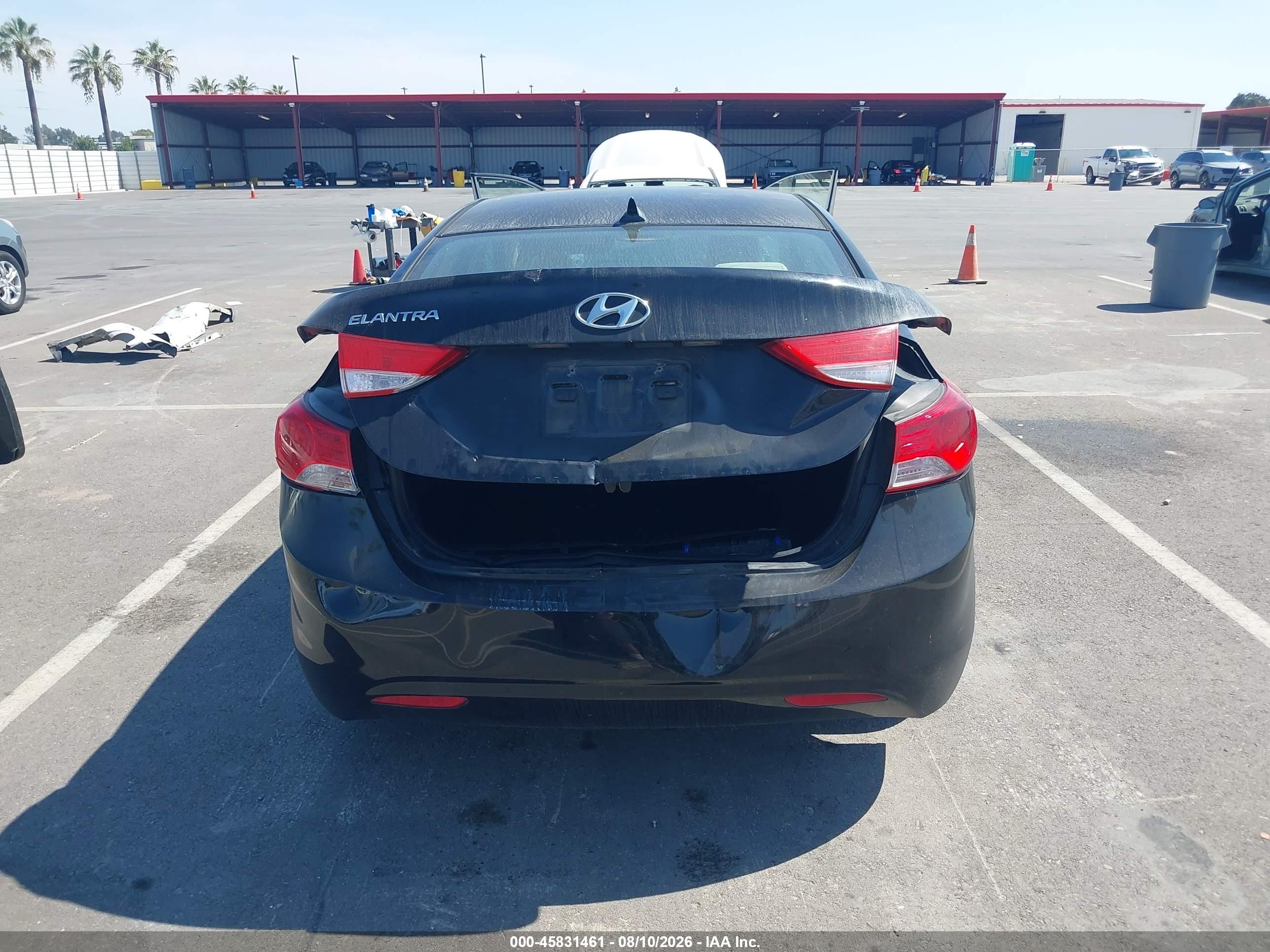 2013 Hyundai Elantra Gls Black vin: KMHDH4AE5DU778350