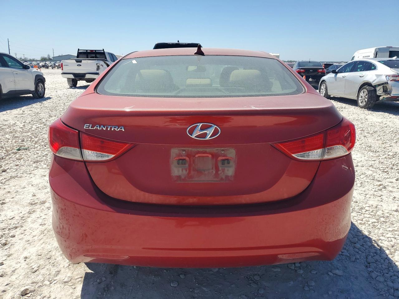 2013 Hyundai Elantra Gls Red vin: KMHDH4AE5DU788196