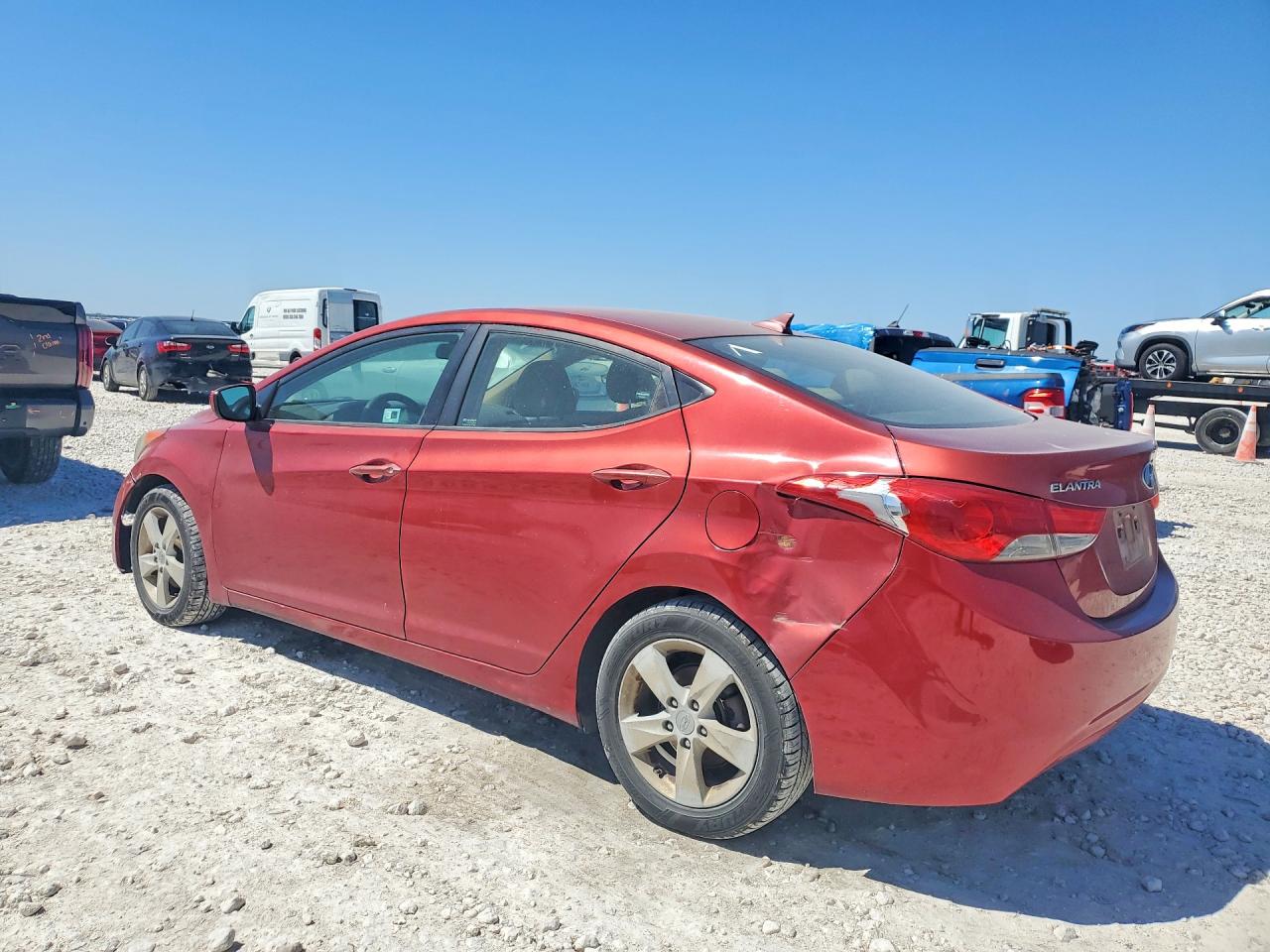 2013 Hyundai Elantra Gls Red vin: KMHDH4AE5DU788196