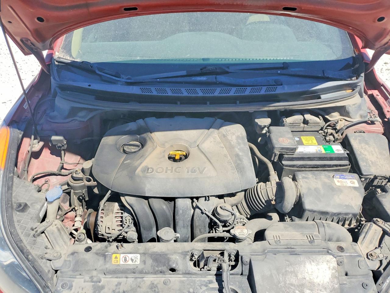 2013 Hyundai Elantra Gls Red vin: KMHDH4AE5DU788196