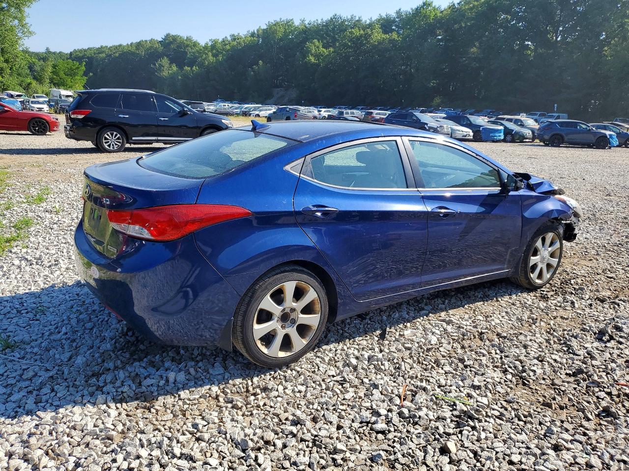 2013 Hyundai Elantra Limited Blue vin: KMHDH4AE5DU837039
