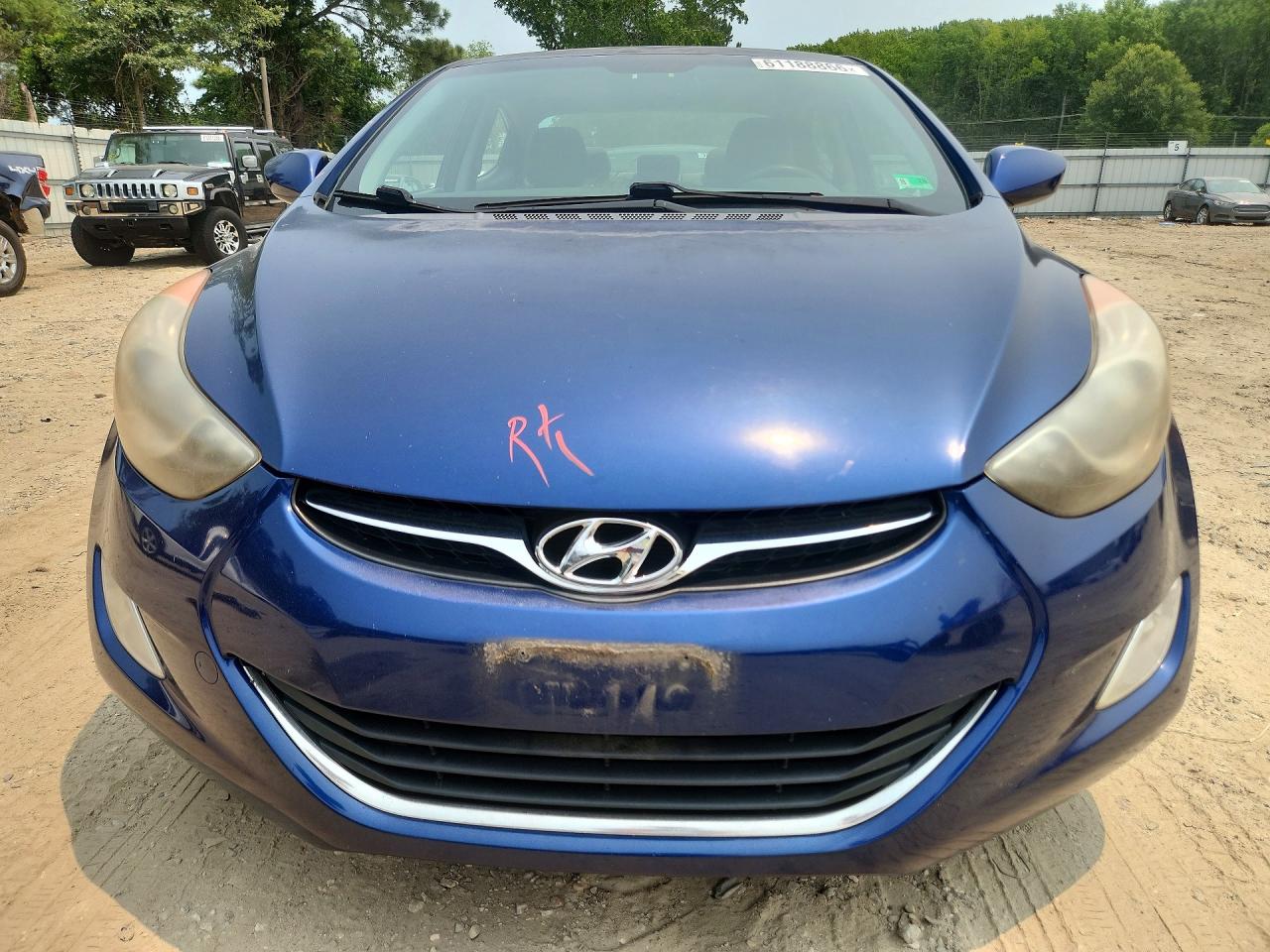 2013 Hyundai Elantra Gls Blue vin: KMHDH4AE5DU838093