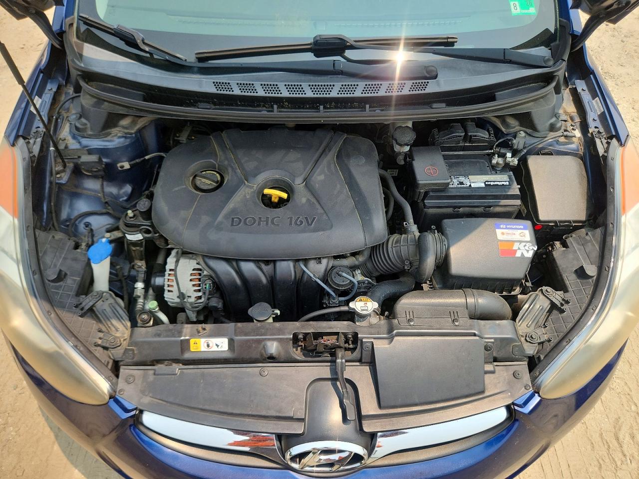 2013 Hyundai Elantra Gls Blue vin: KMHDH4AE5DU838093