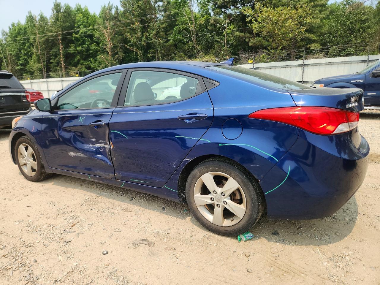 2013 Hyundai Elantra Gls Blue vin: KMHDH4AE5DU838093