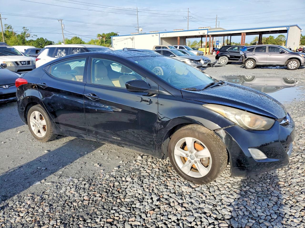 2013 Hyundai Elantra Gls Black vin: KMHDH4AE5DU843679