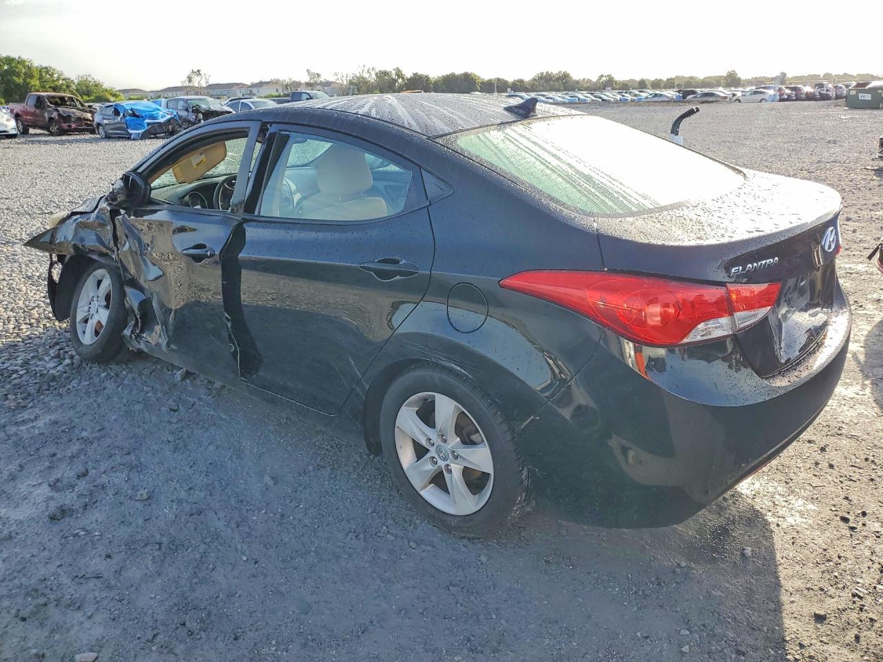 2013 Hyundai Elantra Gls Black vin: KMHDH4AE5DU843679