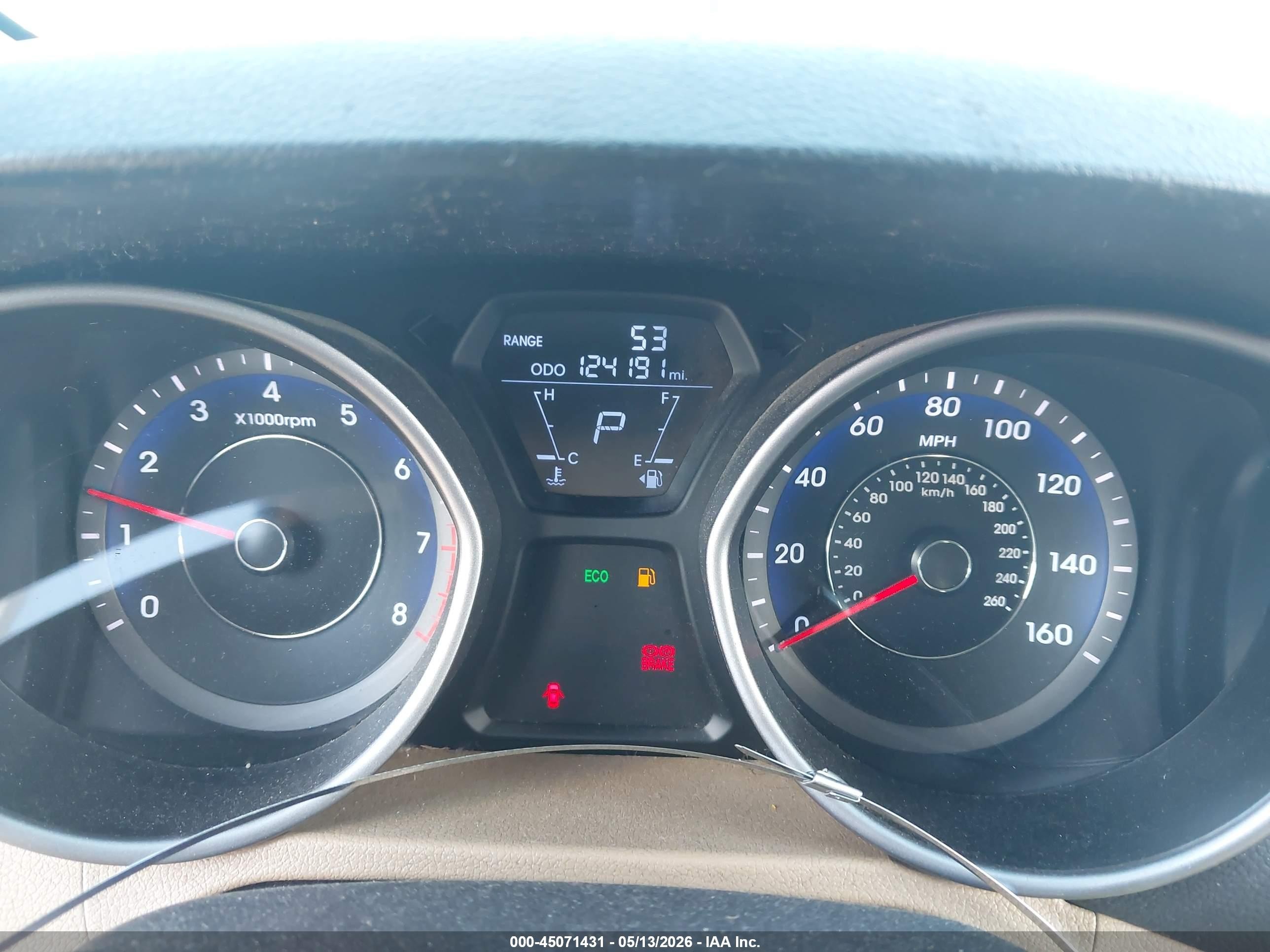 2013 Hyundai Elantra Gls Light Blue vin: KMHDH4AE5DU845657