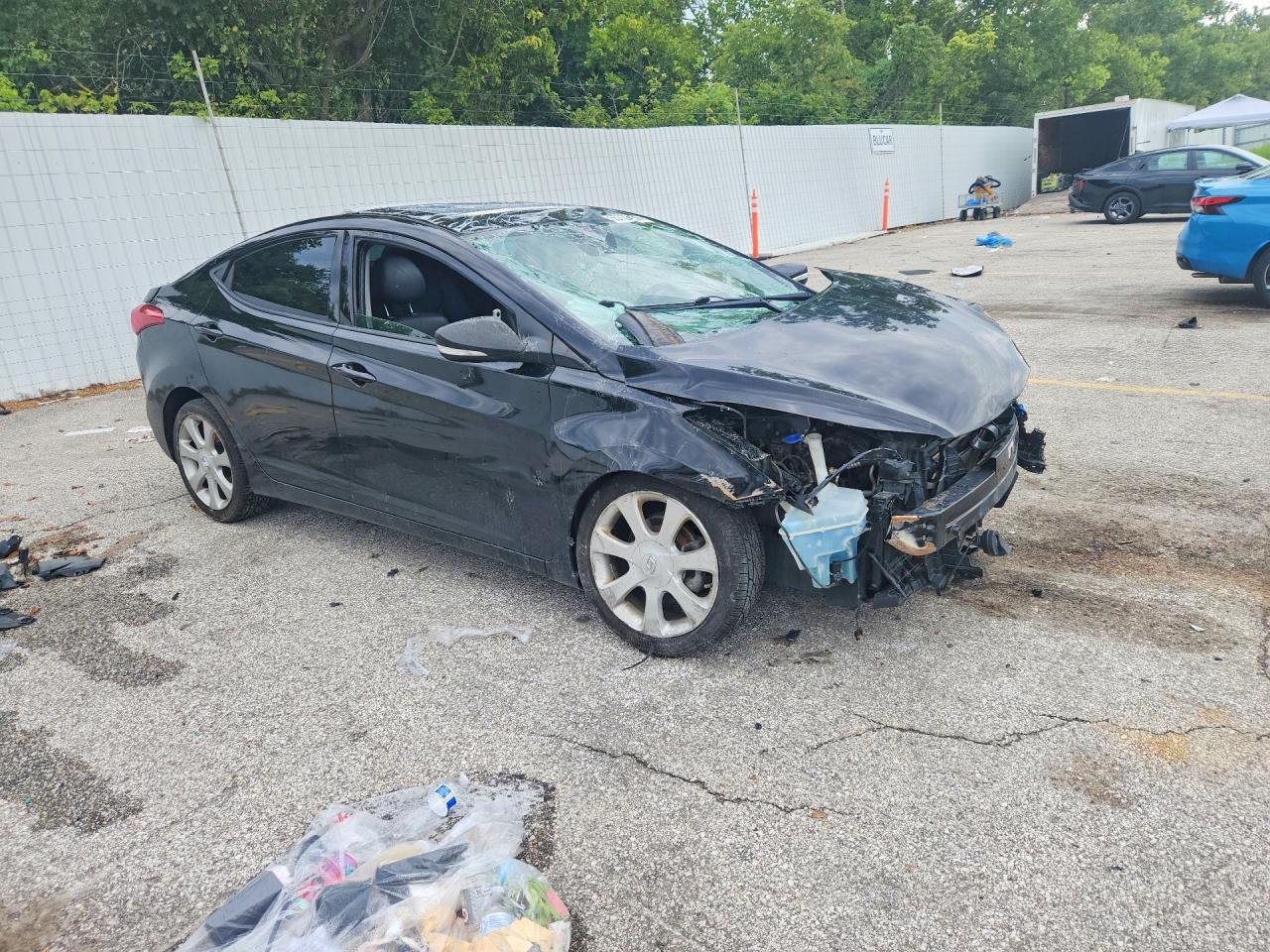 2013 Hyundai Elantra Limited Black vin: KMHDH4AE5DU850454