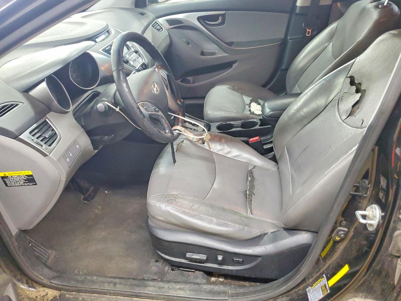 2013 Hyundai Elantra Limited Black vin: KMHDH4AE5DU888542