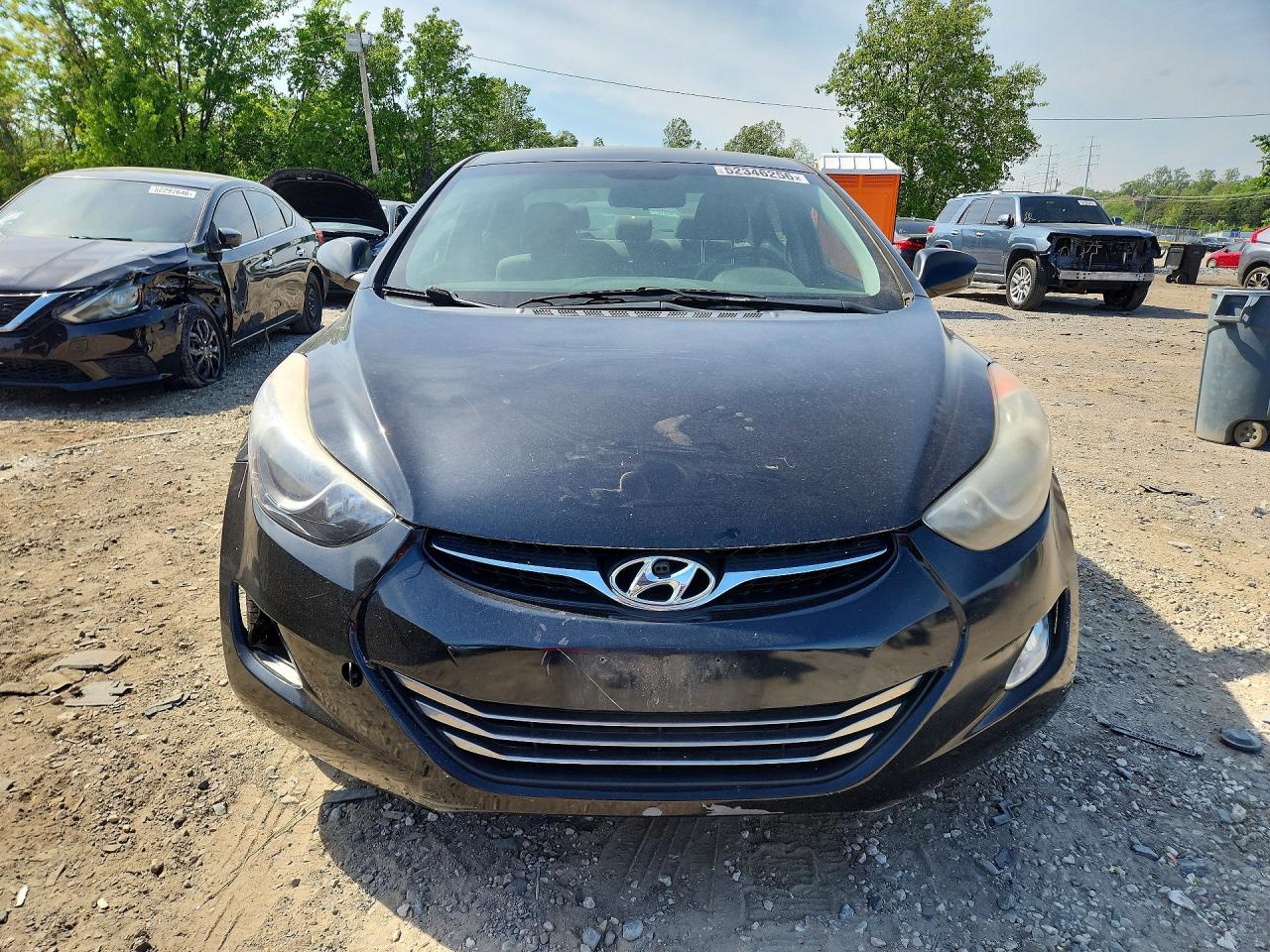 2013 Hyundai Elantra Gls Black vin: KMHDH4AE5DU906120